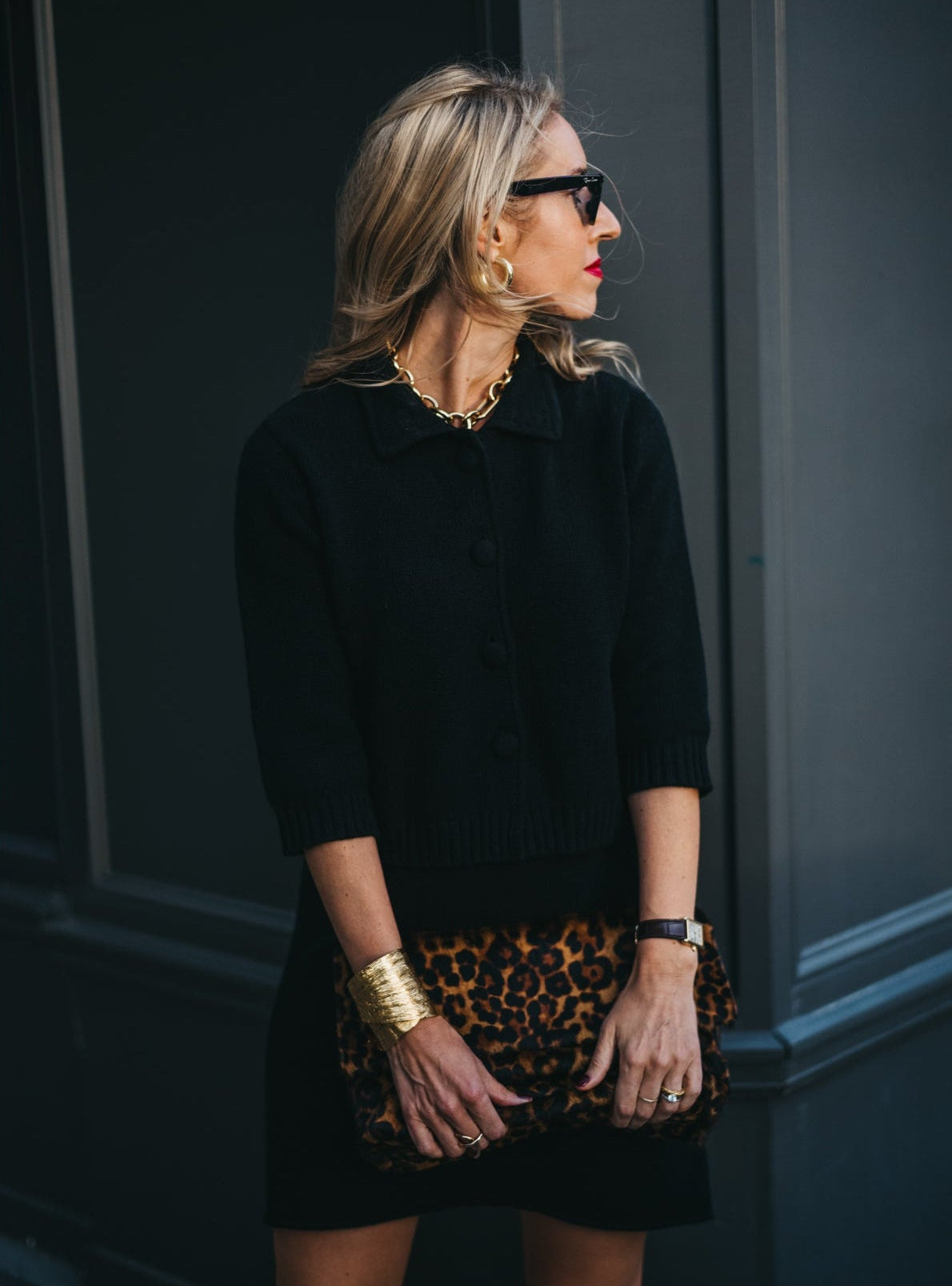 LAURA JACKET IN BLACK SESAME