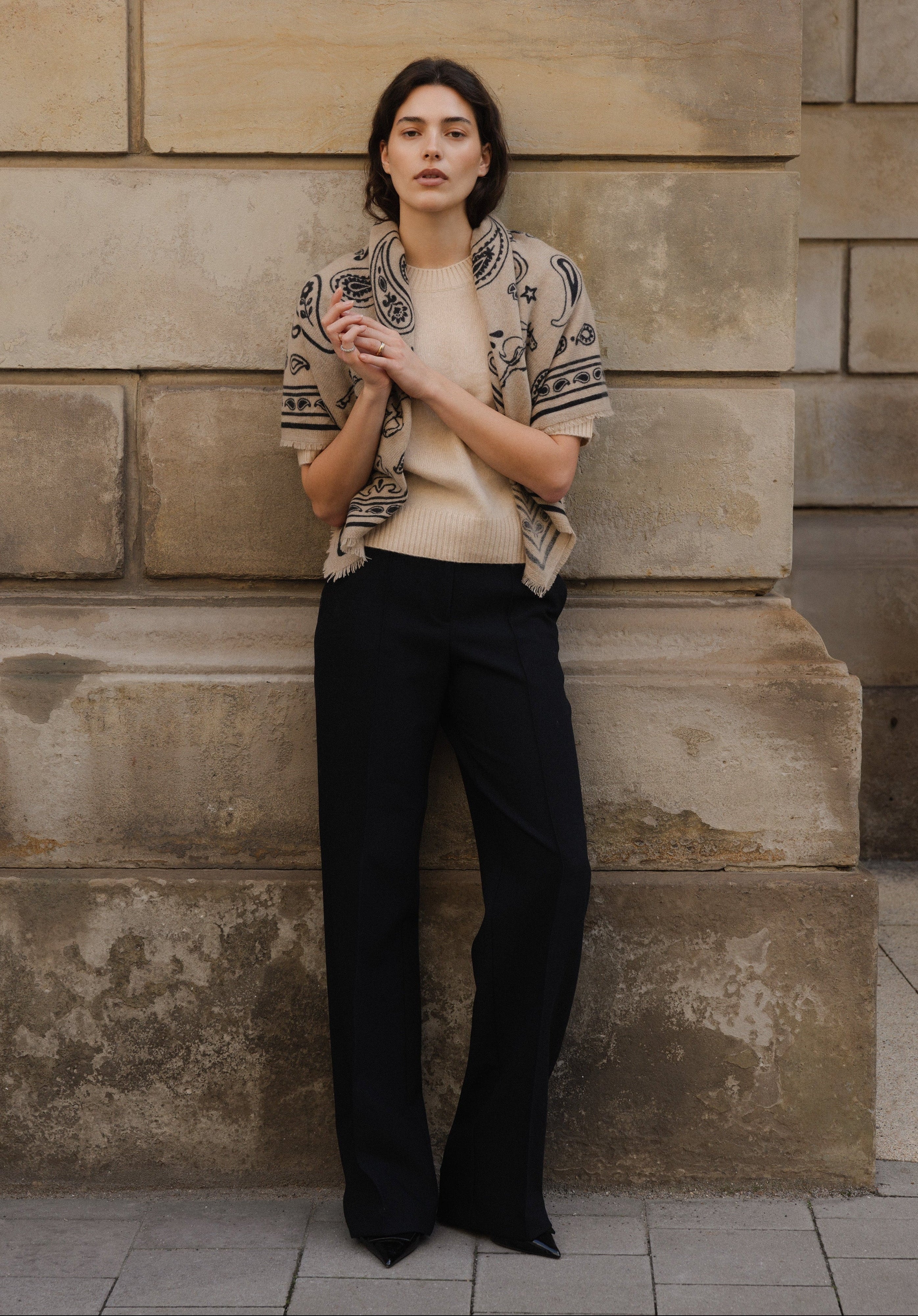 NELE SCARF BIG IN AMBER