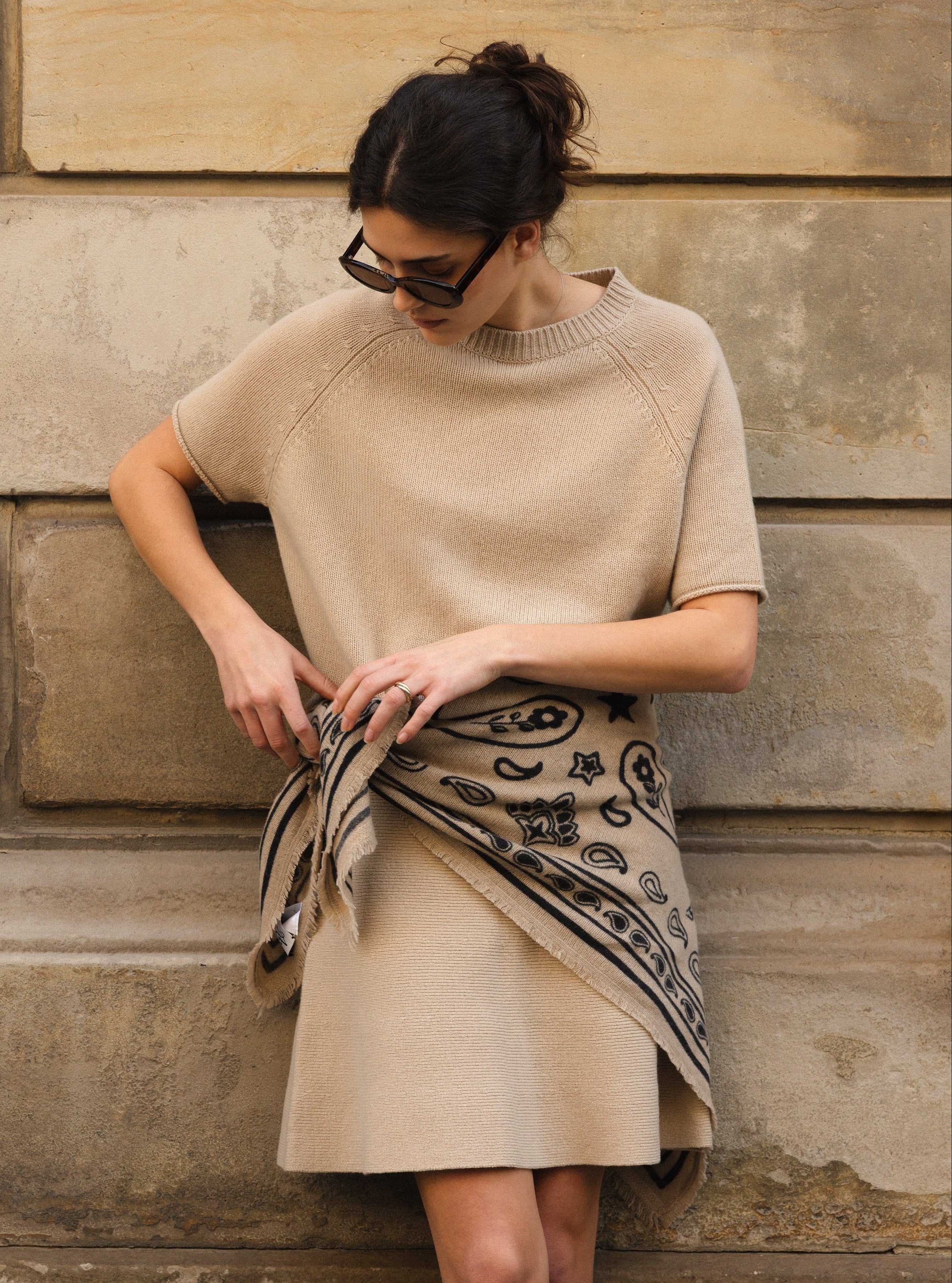 NELE SCARF BIG IN AMBER