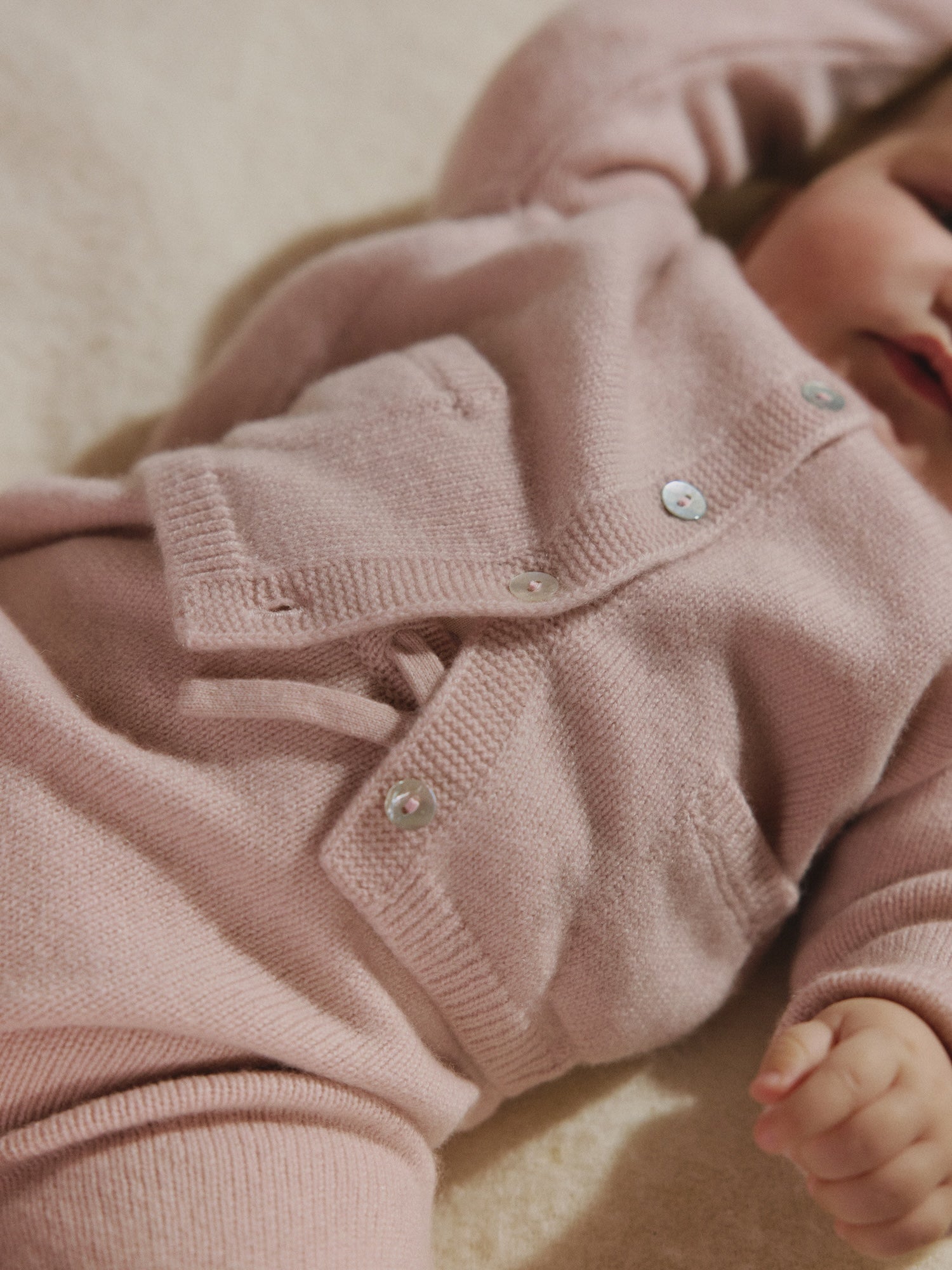 CHARLOTTE CARDIGAN IN BALLET PINK