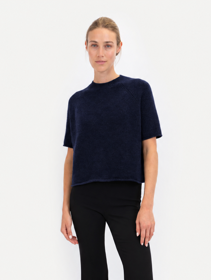 GRETA SWEATER IN DEEP BLUE