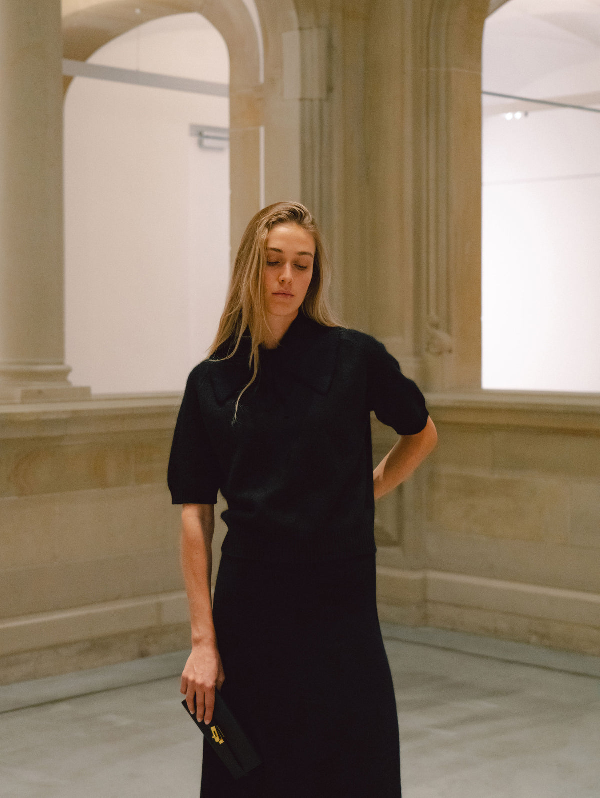 ANITA BRUSHED SWEATER IN NIGHT