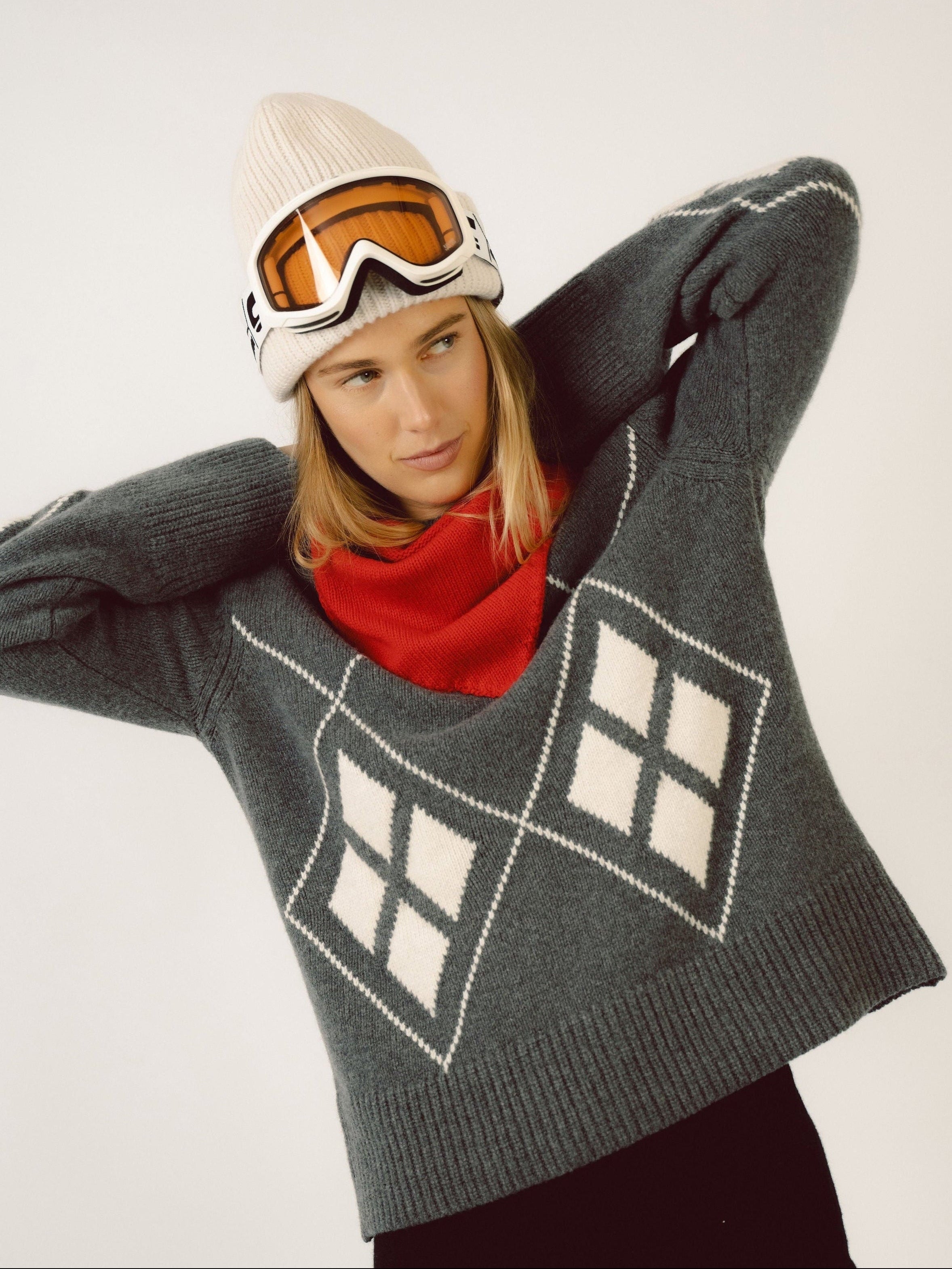 PAULI SWEATER IN ARGYLE SHADOW