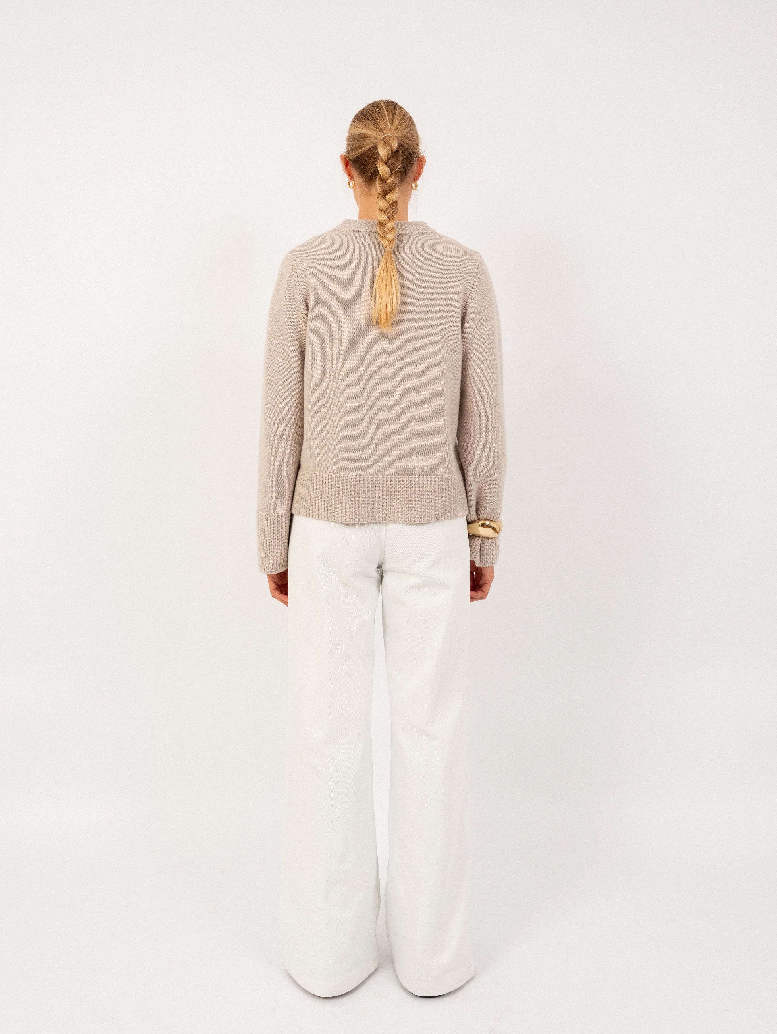 DOROTHEA CARDIGAN IN ALMOND POWDER