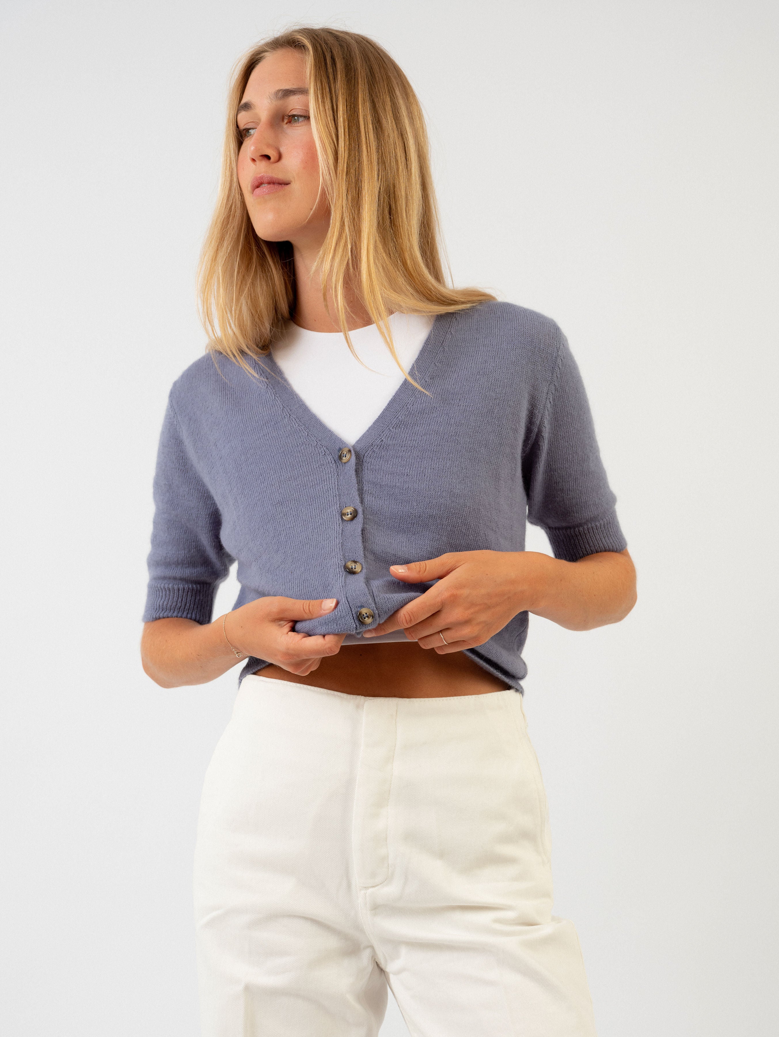 FLORENTINE CARDIGAN IN BALTIC SEA