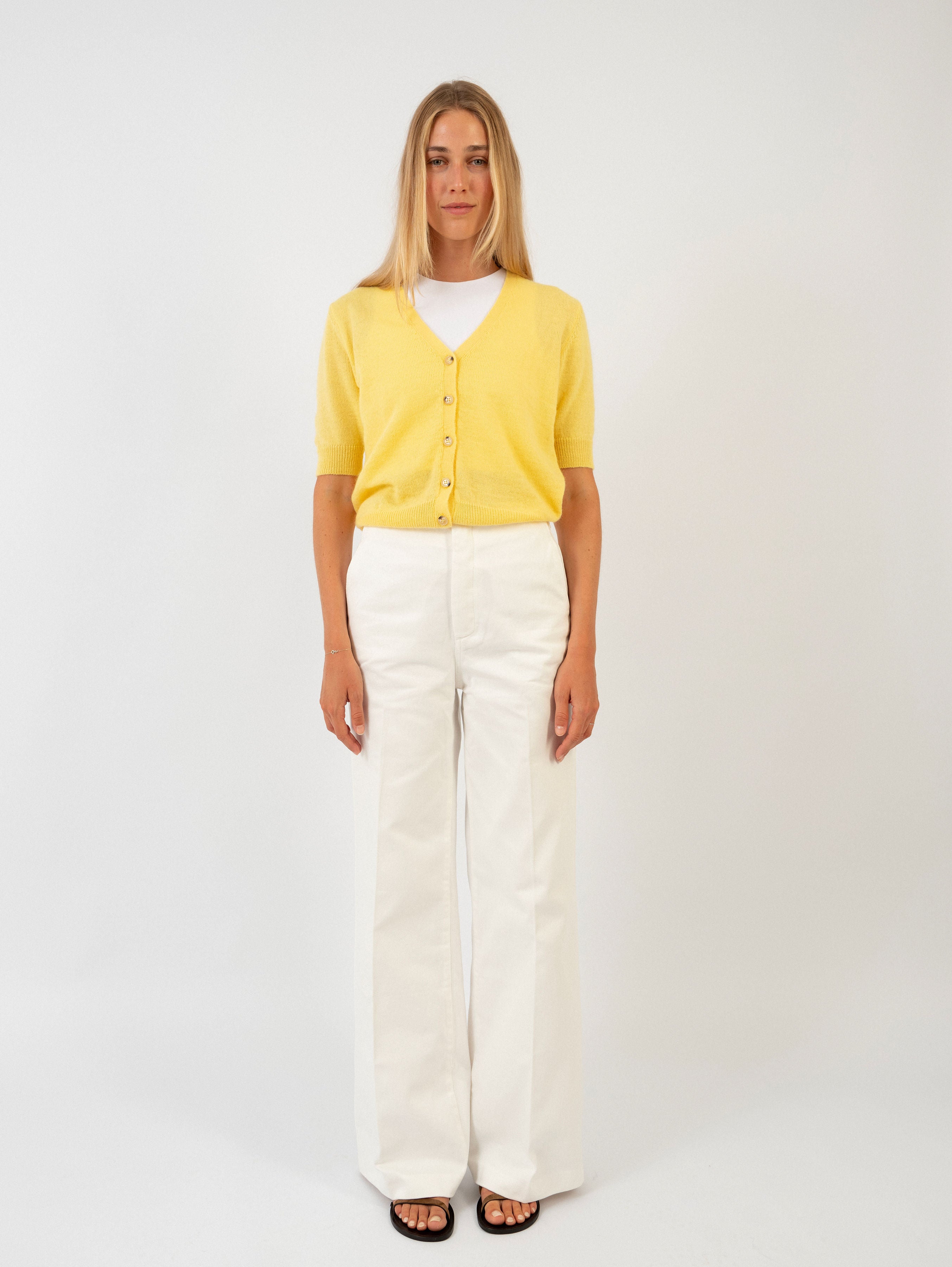 FLORENTINE CARDIGAN IN LEMON SORBET