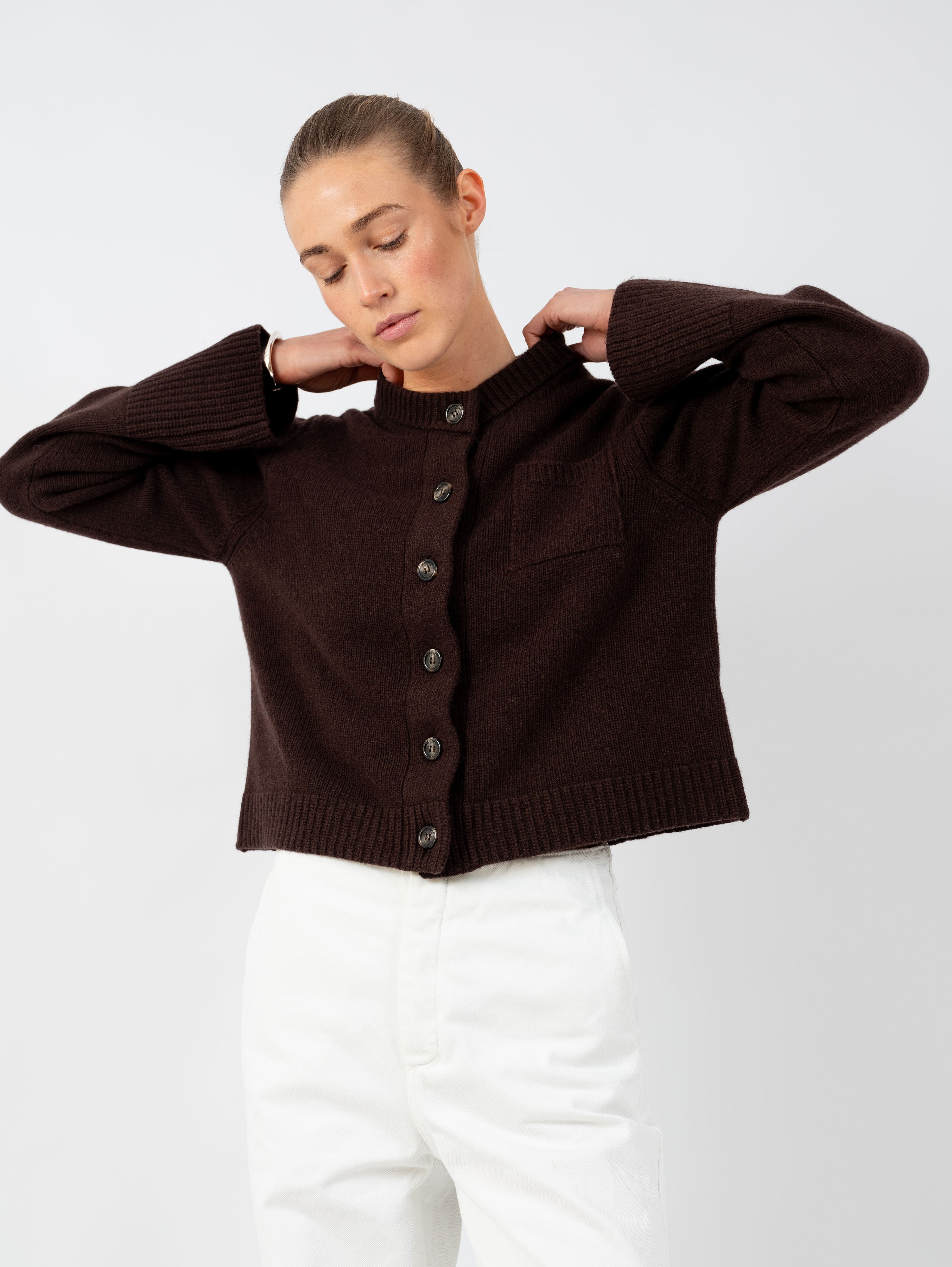 LILLY CARDIGAN IN ESPRESSO