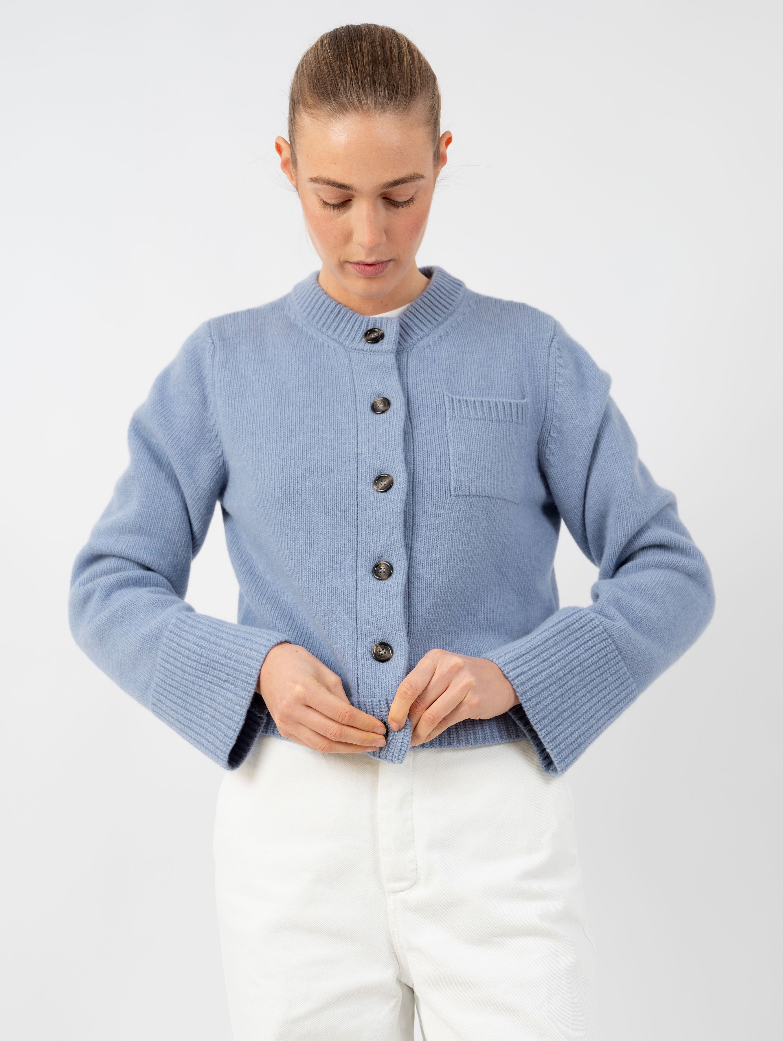 LILLY CARDIGAN IN JEANS BLUE