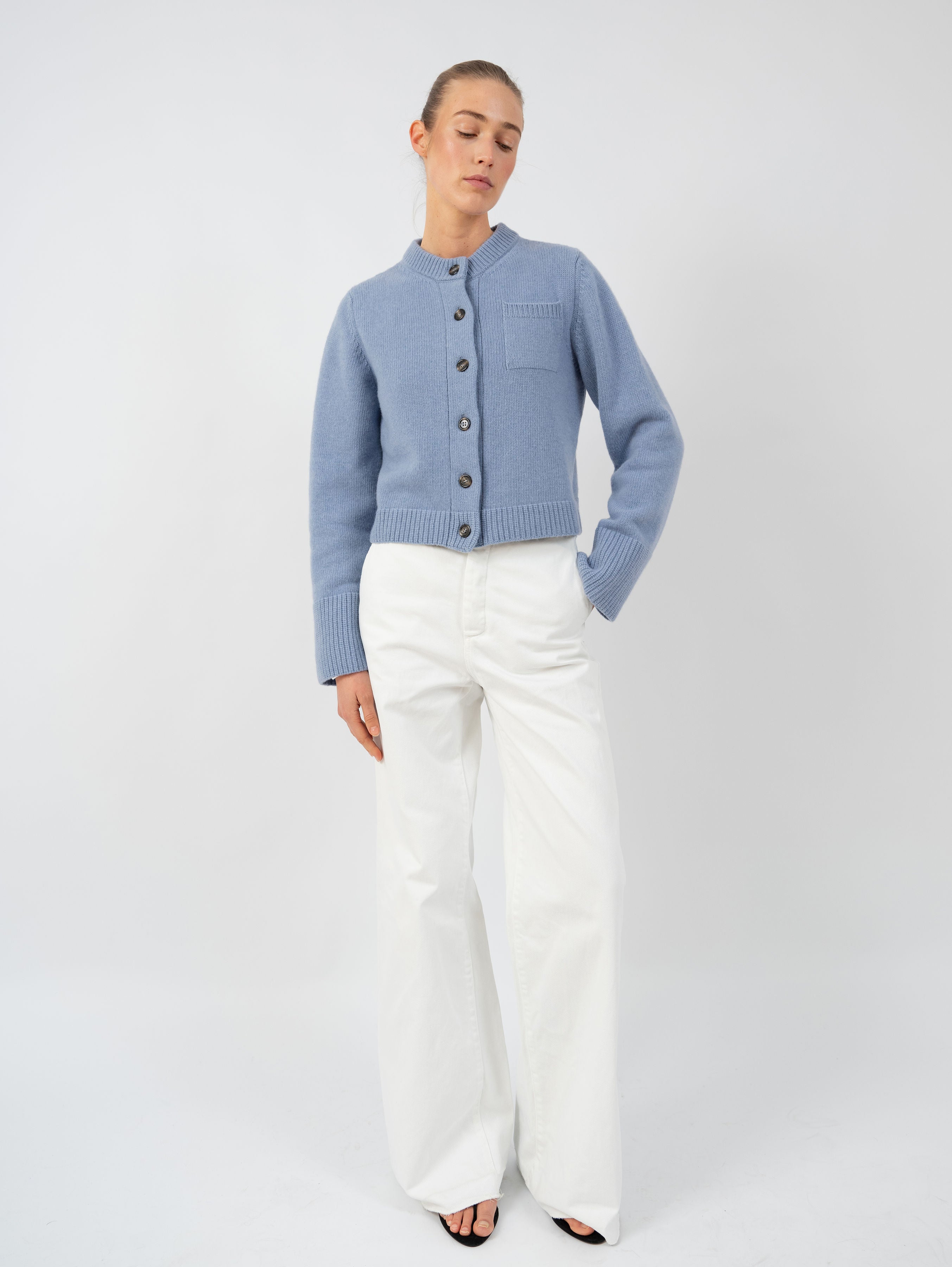 LILLY CARDIGAN IN JEANS BLUE