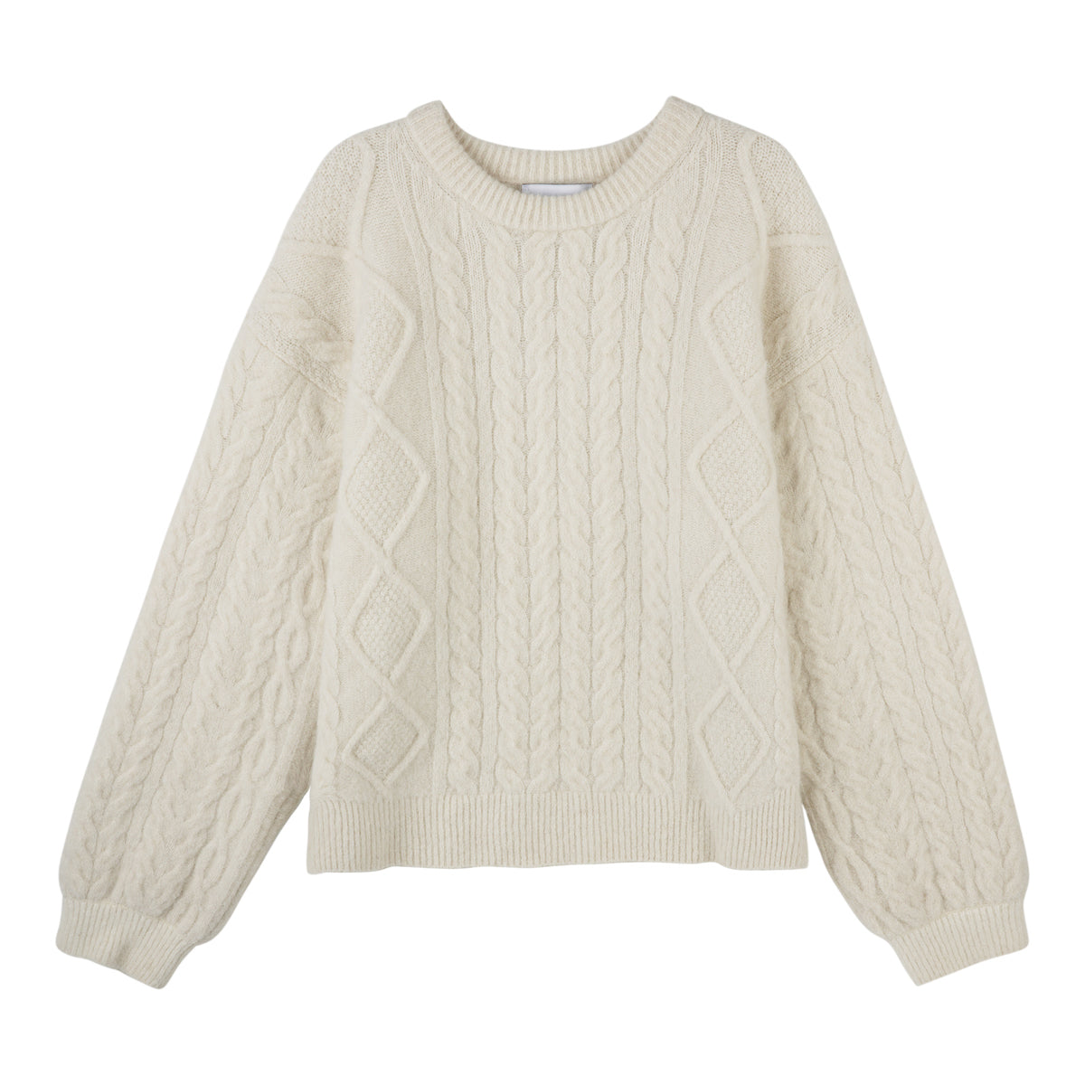 PATRICIA CABLE SWEATER IN MILK FOAM