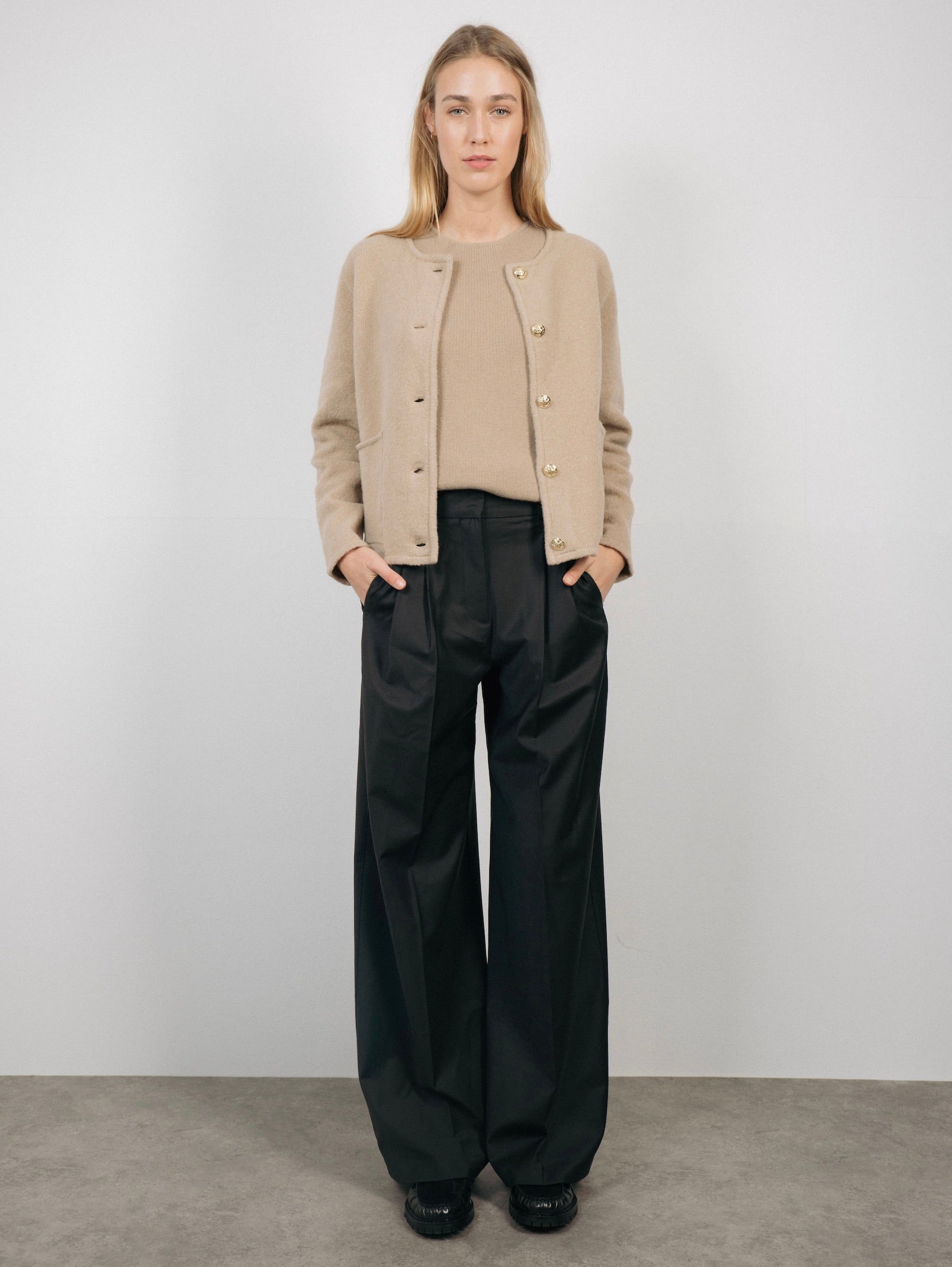 PATRICIA JACKET IN NEW WOOL BEIGE