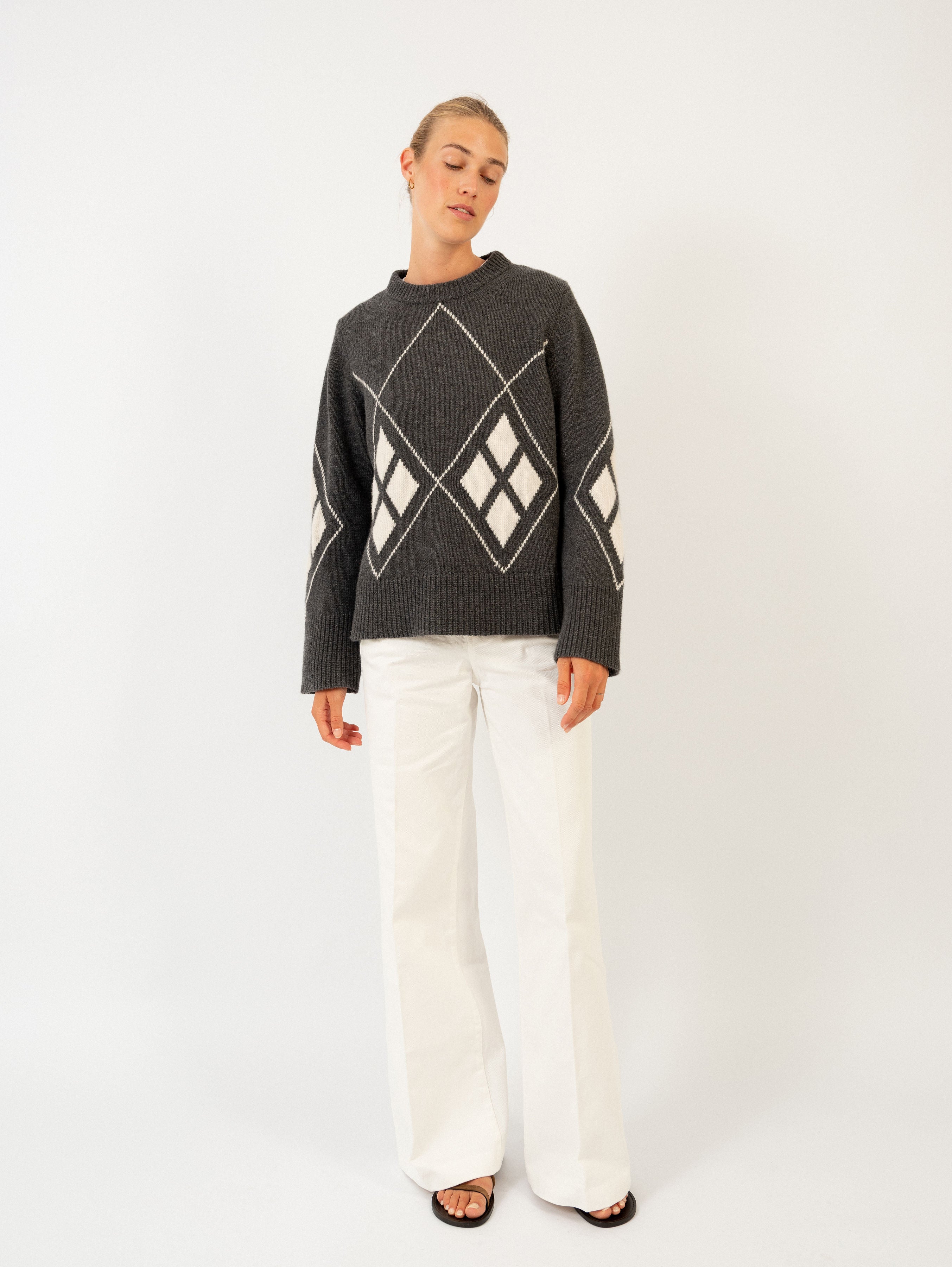 PAULI SWEATER IN ARGYLE SHADOW