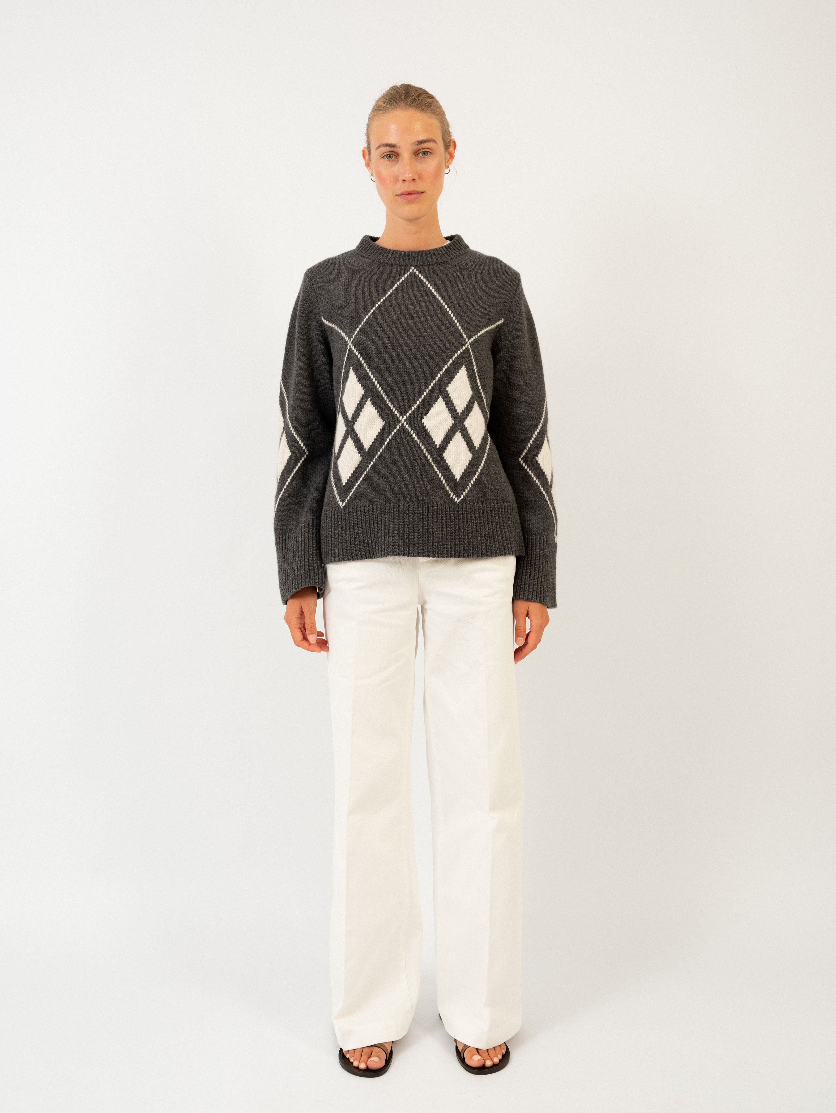 PAULI SWEATER IN ARGYLE SHADOW