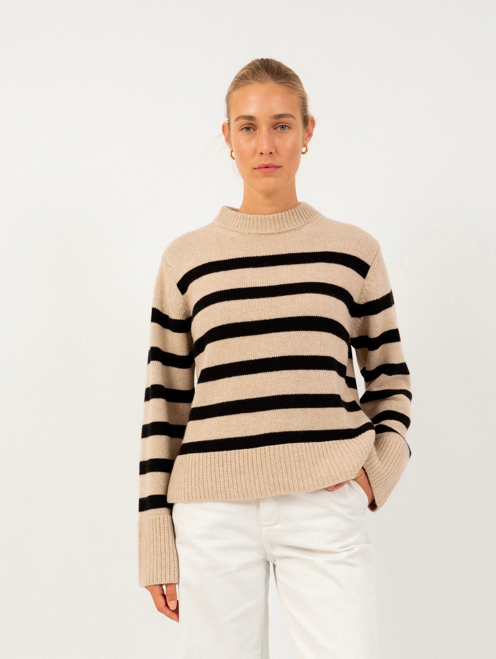 PAULI SWEATER IN SUNDAY WAFFLE/NIGHT