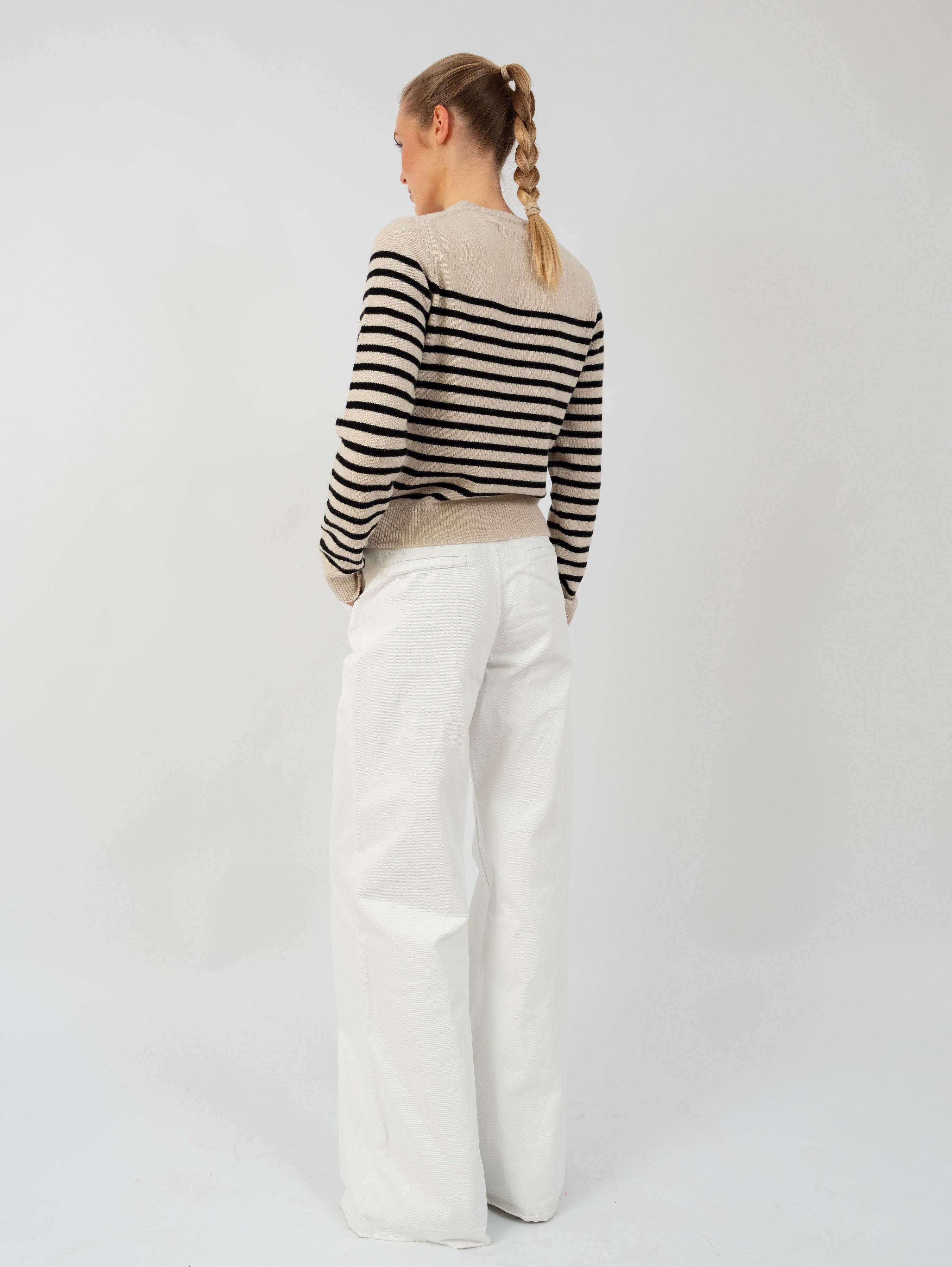 THERESA SWEATER IN BUTTERMILK / NIGHT