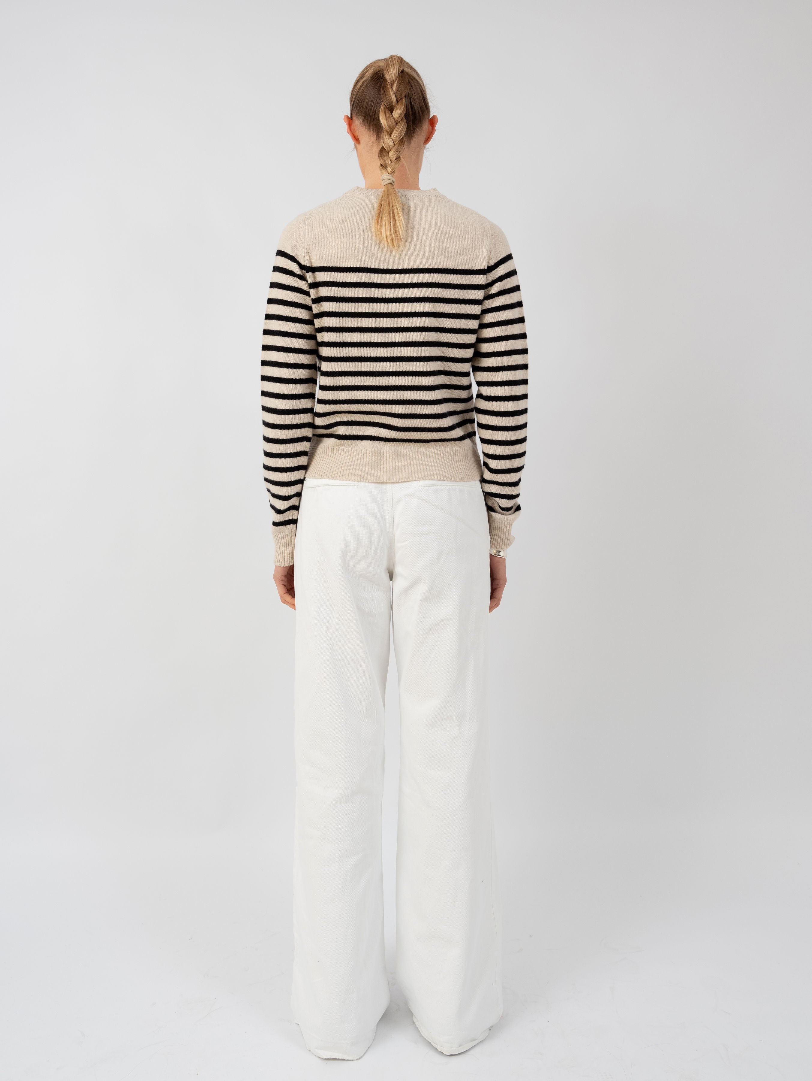THERESA SWEATER IN BUTTERMILK / NIGHT