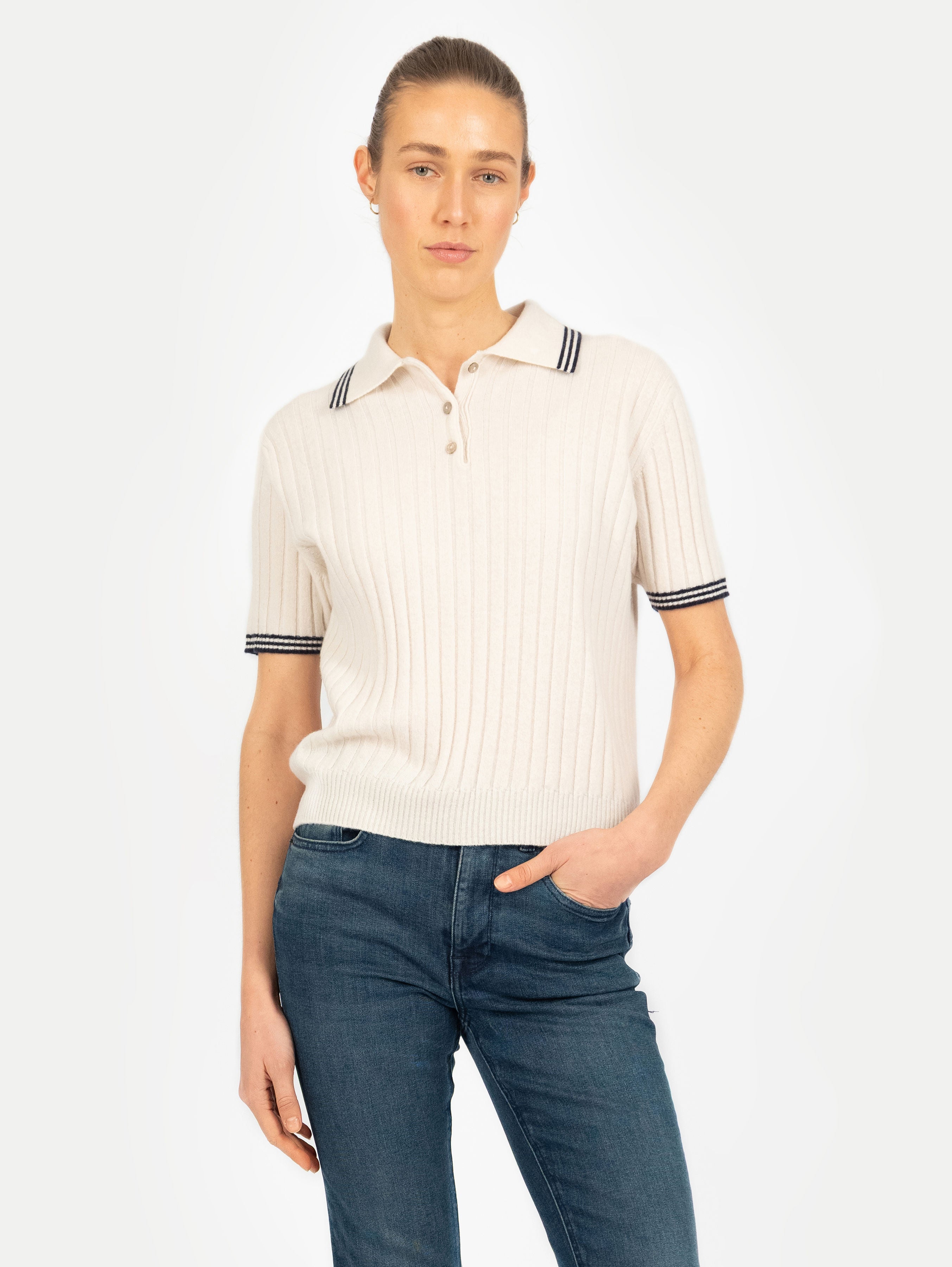 LEA POLO IN VANILLA