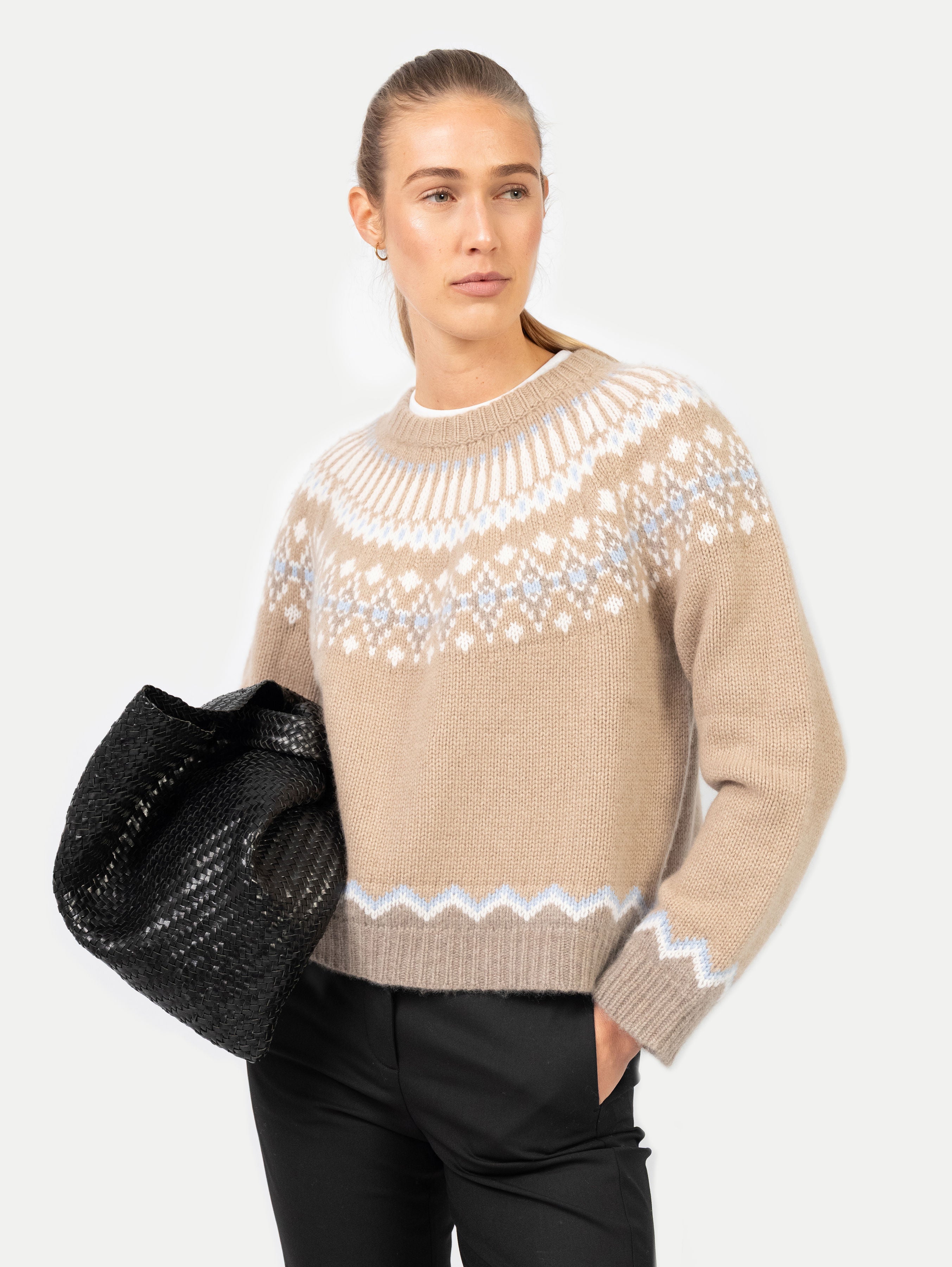 LAURA FAIR ISLE SWEATER IN TOAST