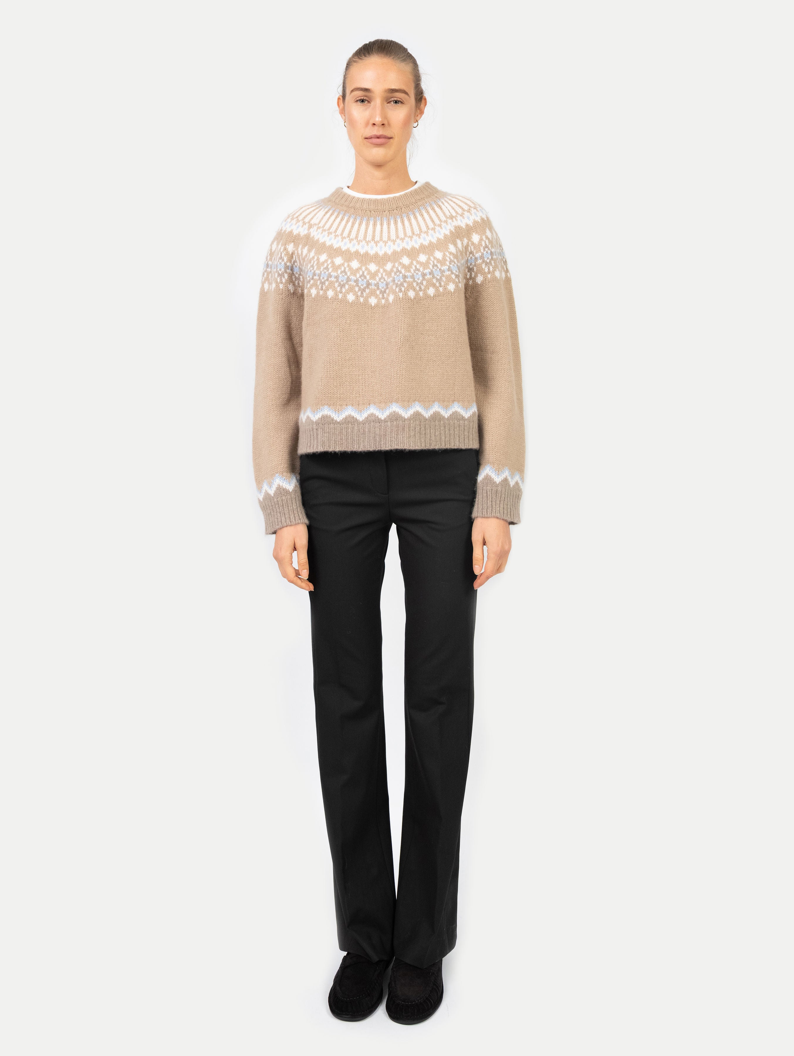 LAURA FAIR ISLE SWEATER IN TOAST