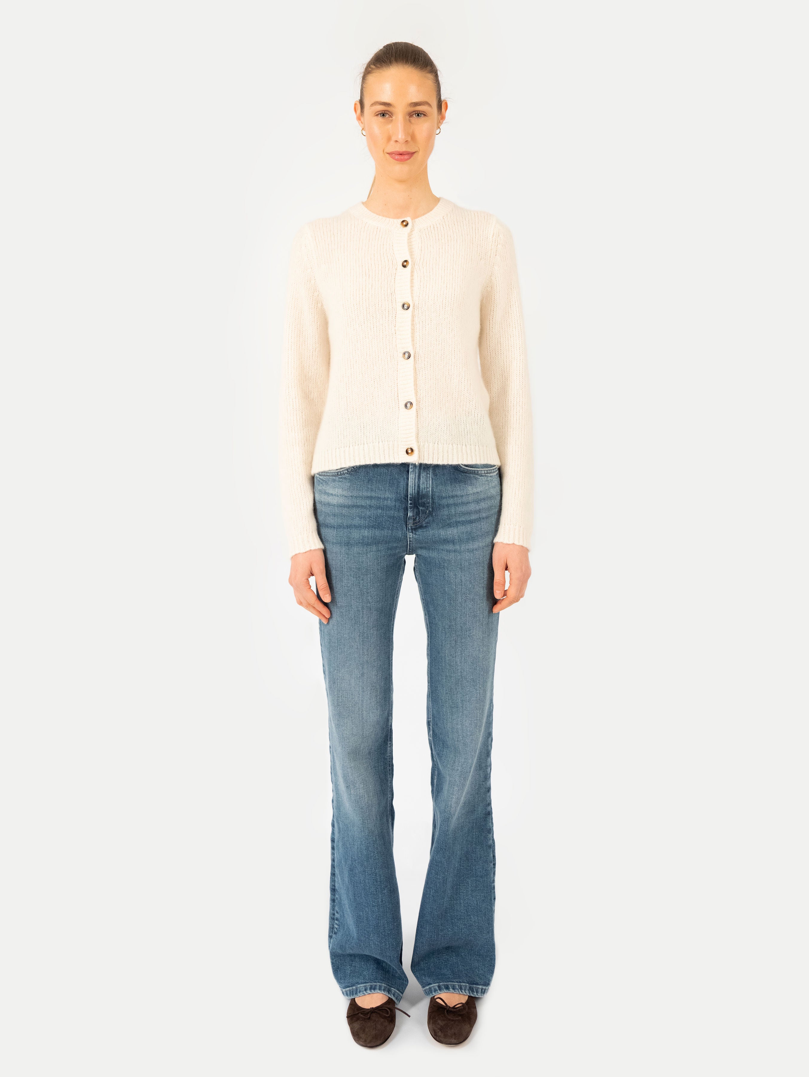 FELINE CARDIGAN IN IVORY