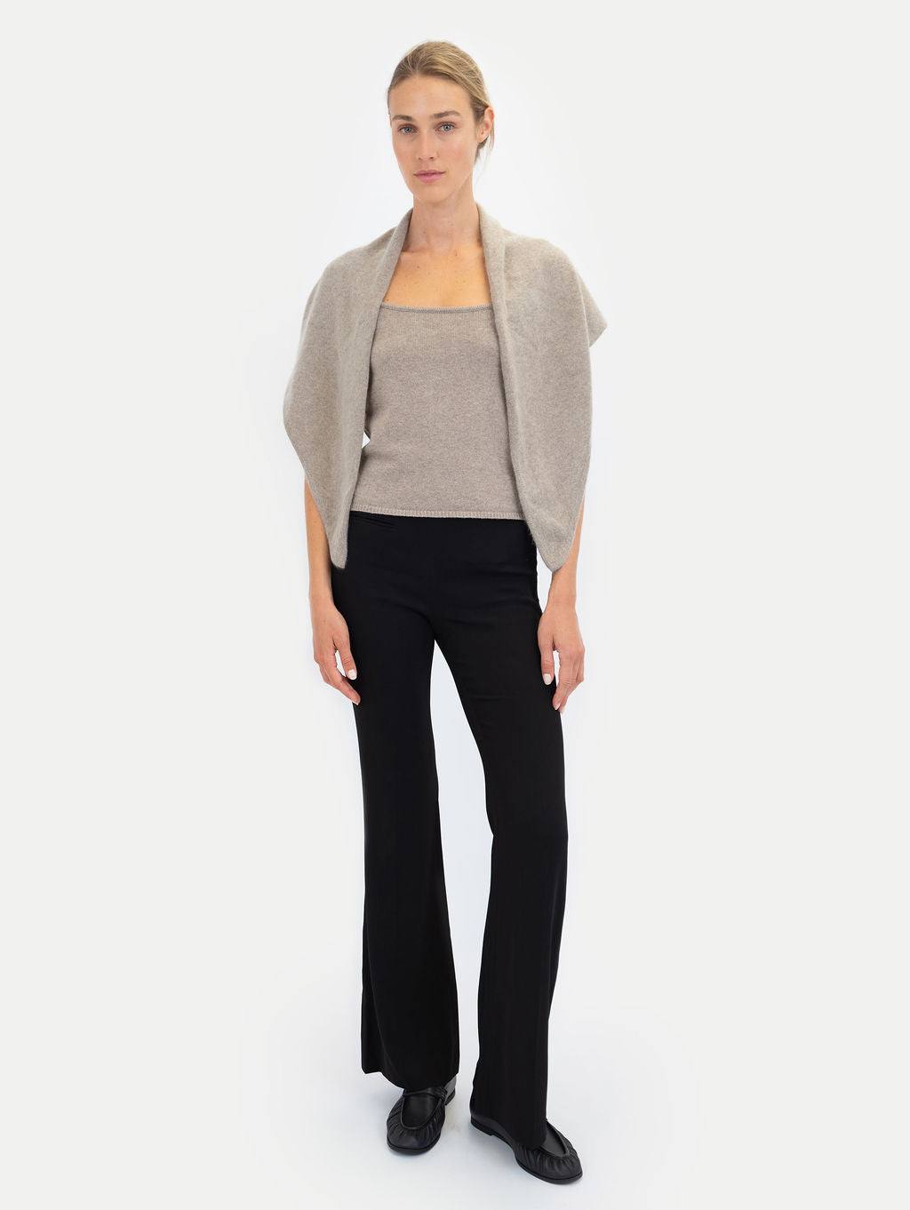 CAMI SCARF BRUSHED IN ALMOND POWDER