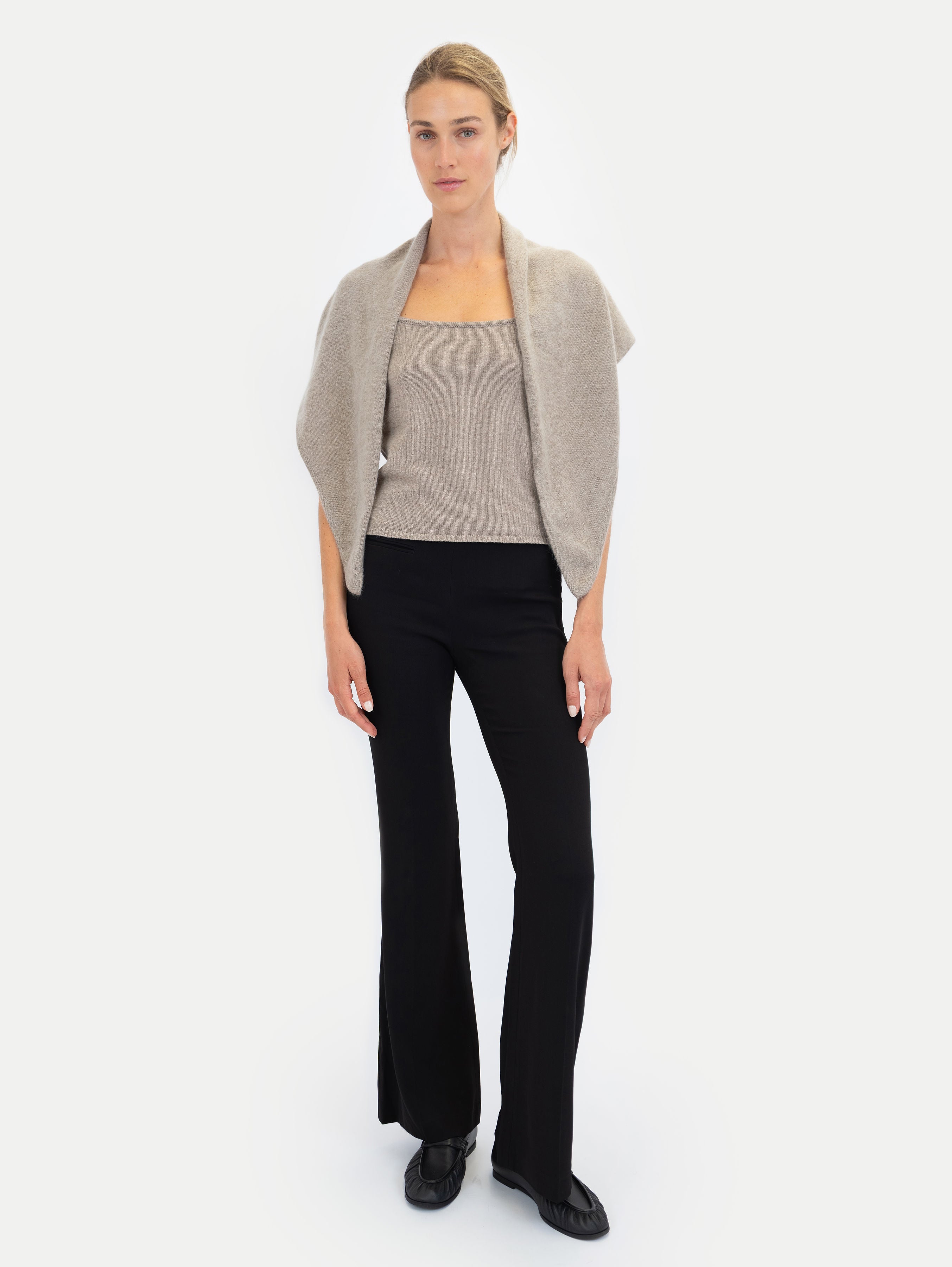 CAMI SCARF BRUSHED IN ALMOND POWDER