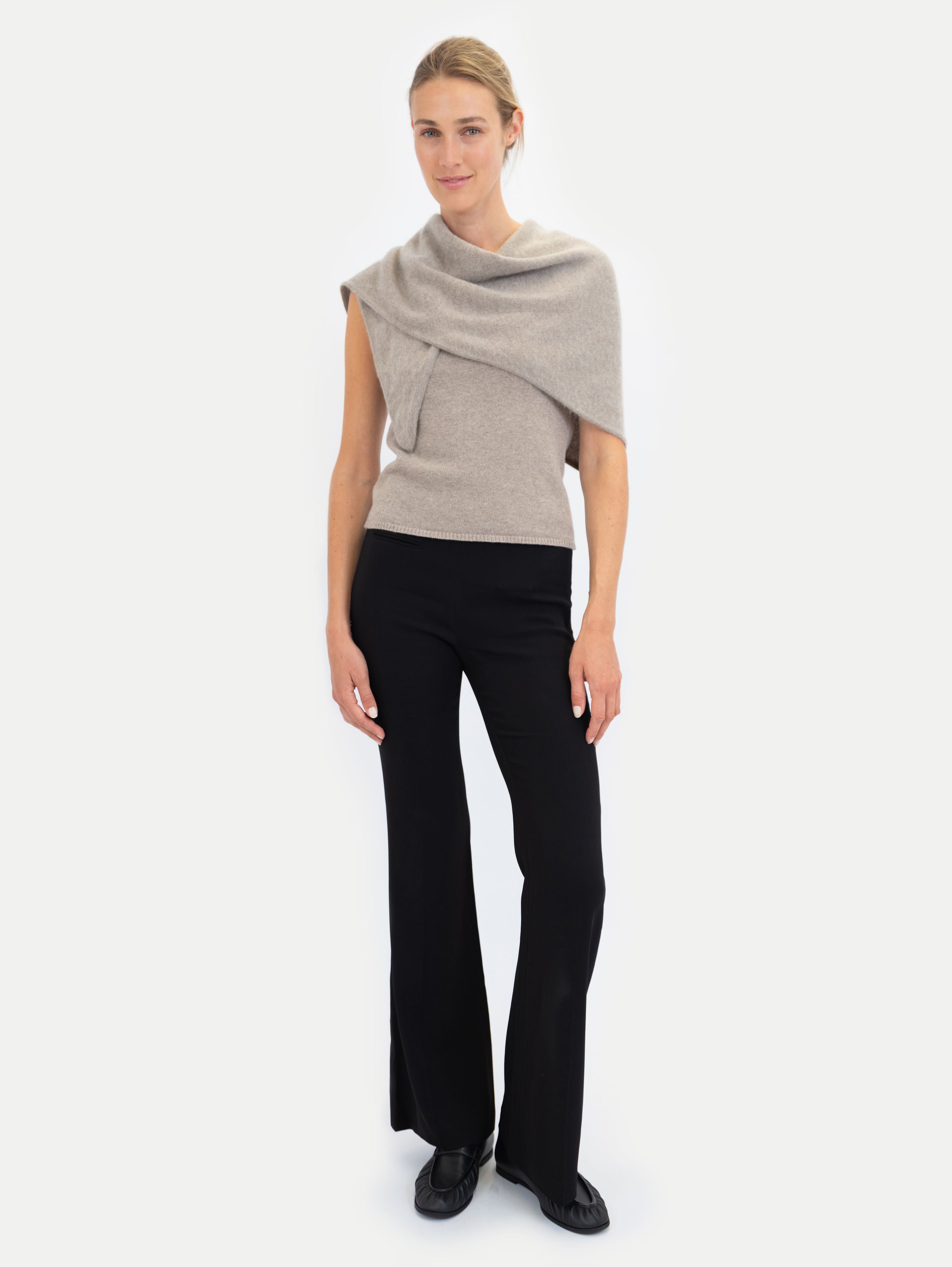 CAMI SCARF BRUSHED IN ALMOND POWDER