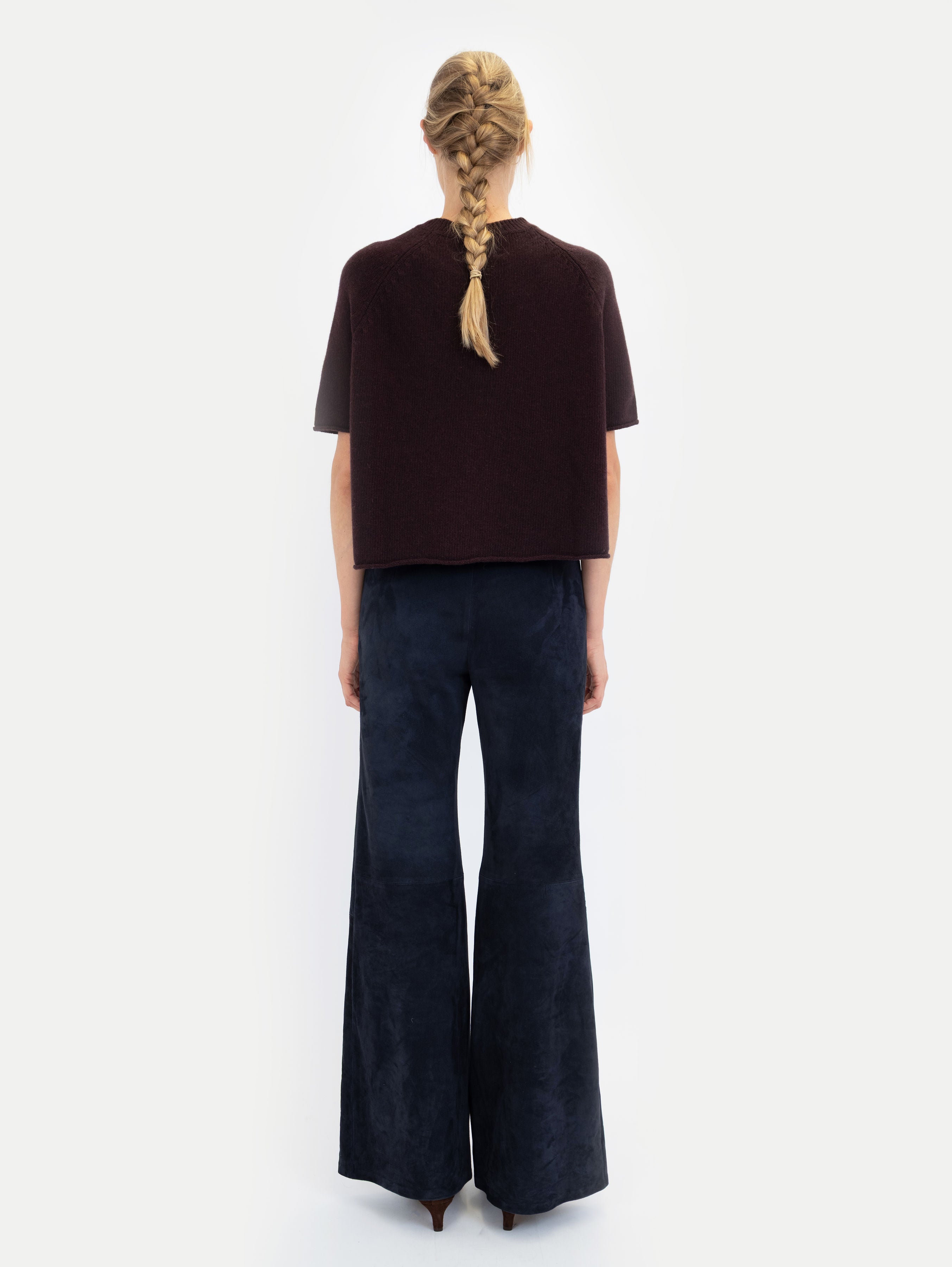 GRETA SWEATER IN MELANZANE