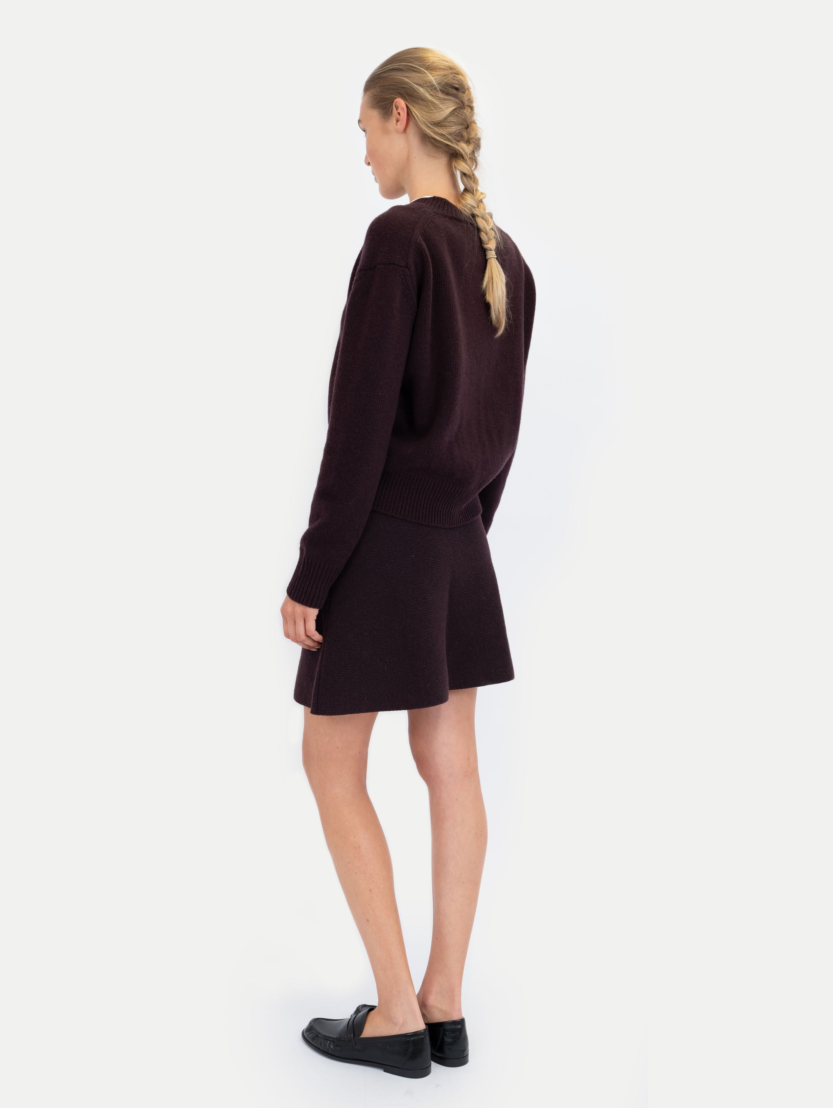 VIOLET SWEATER IN MELANZANE