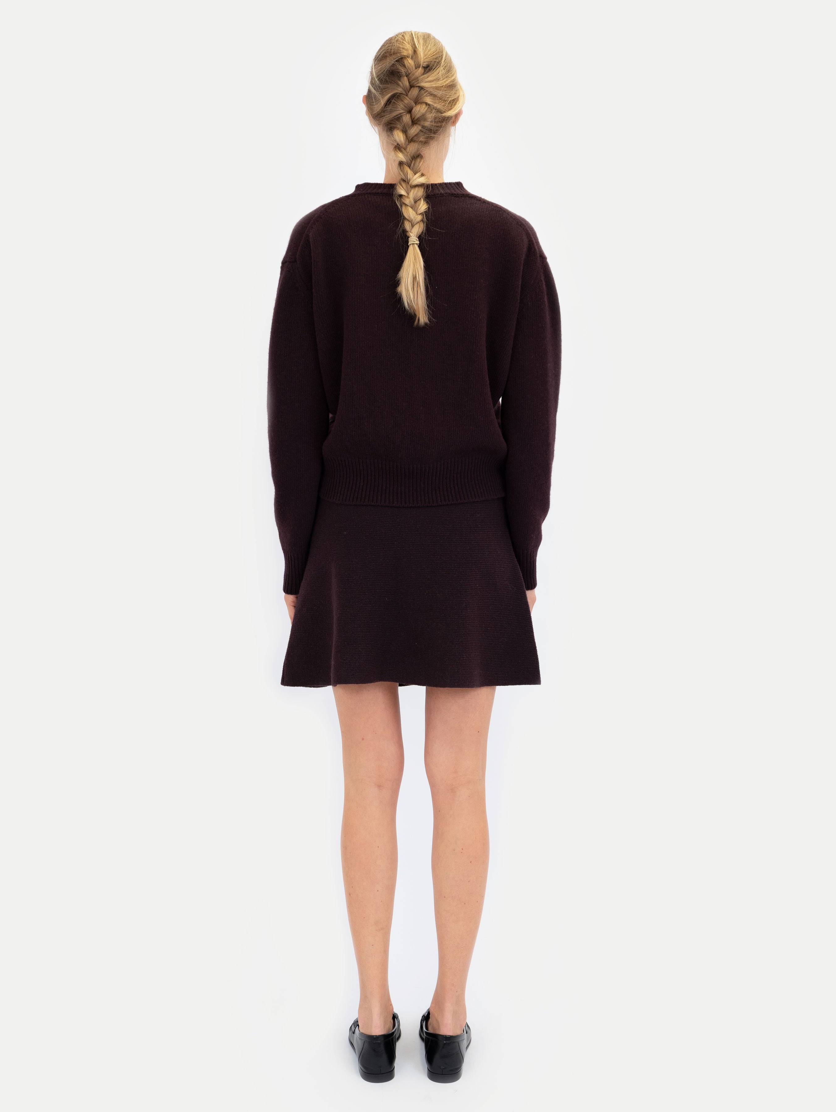 VIOLET SWEATER IN MELANZANE
