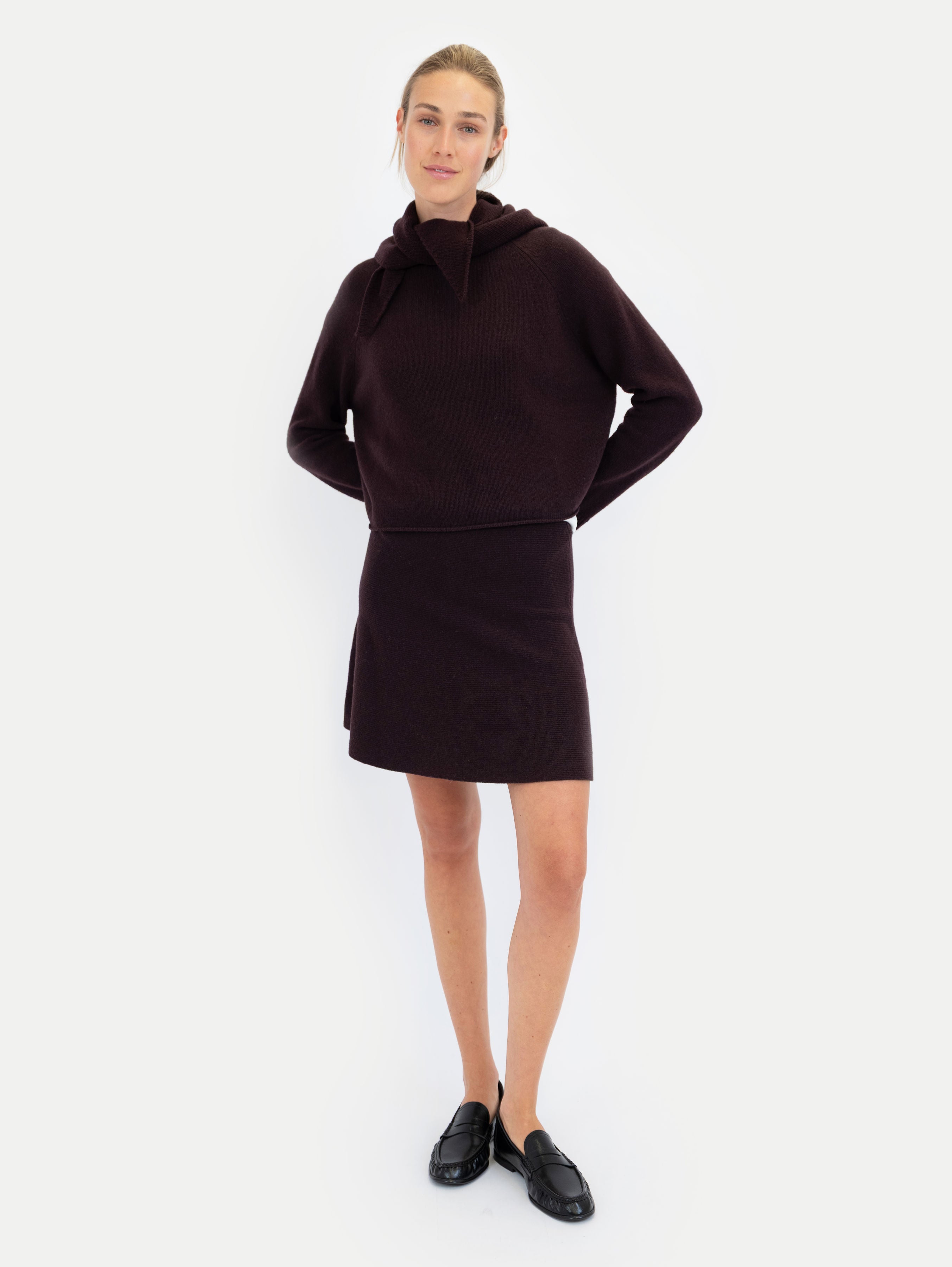 GINA SWEATER IN MELANZANE