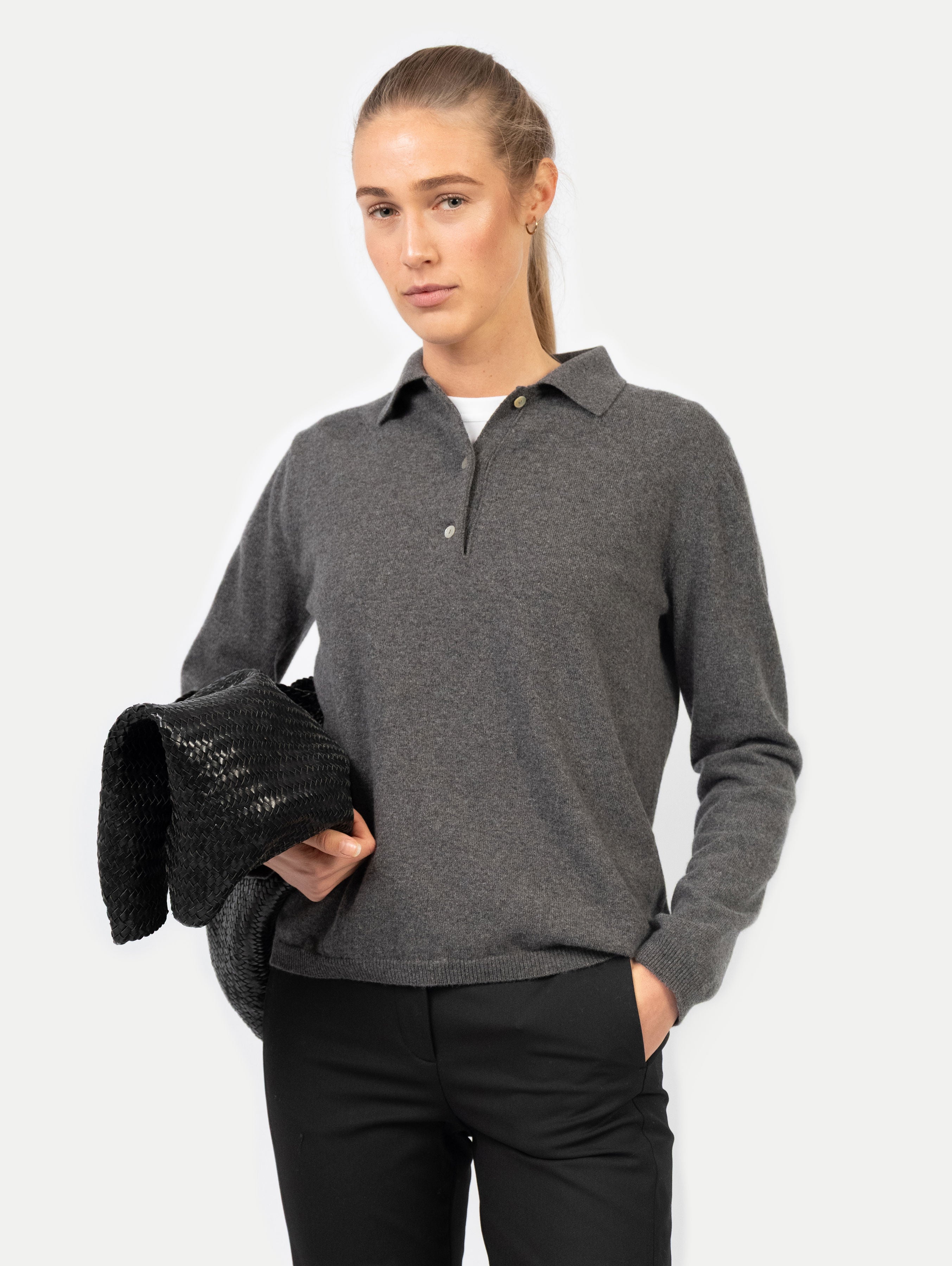 ROBIN POLO IN ANTHRAZIT