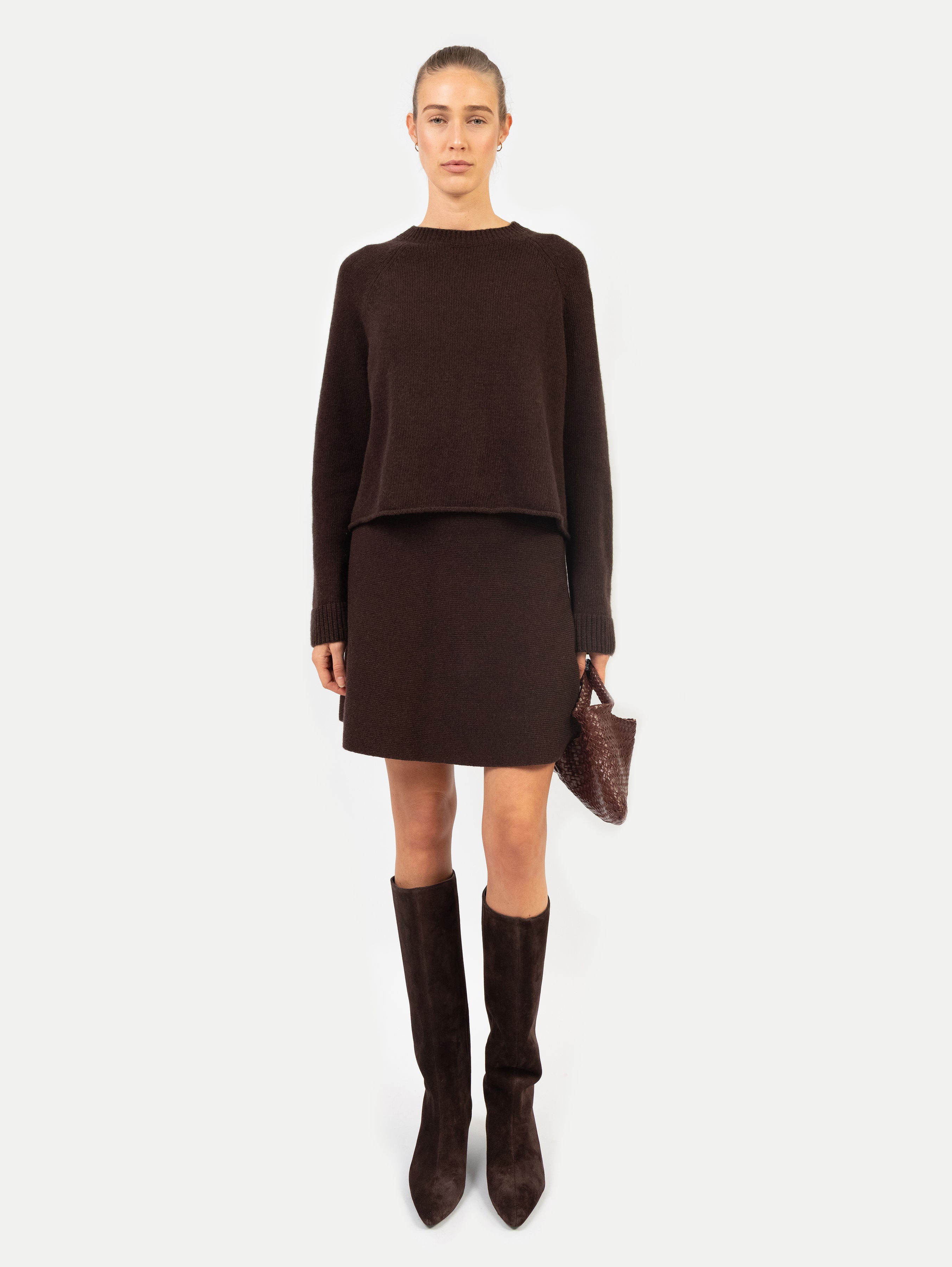 GIGI SKIRT IN ESPRESSO