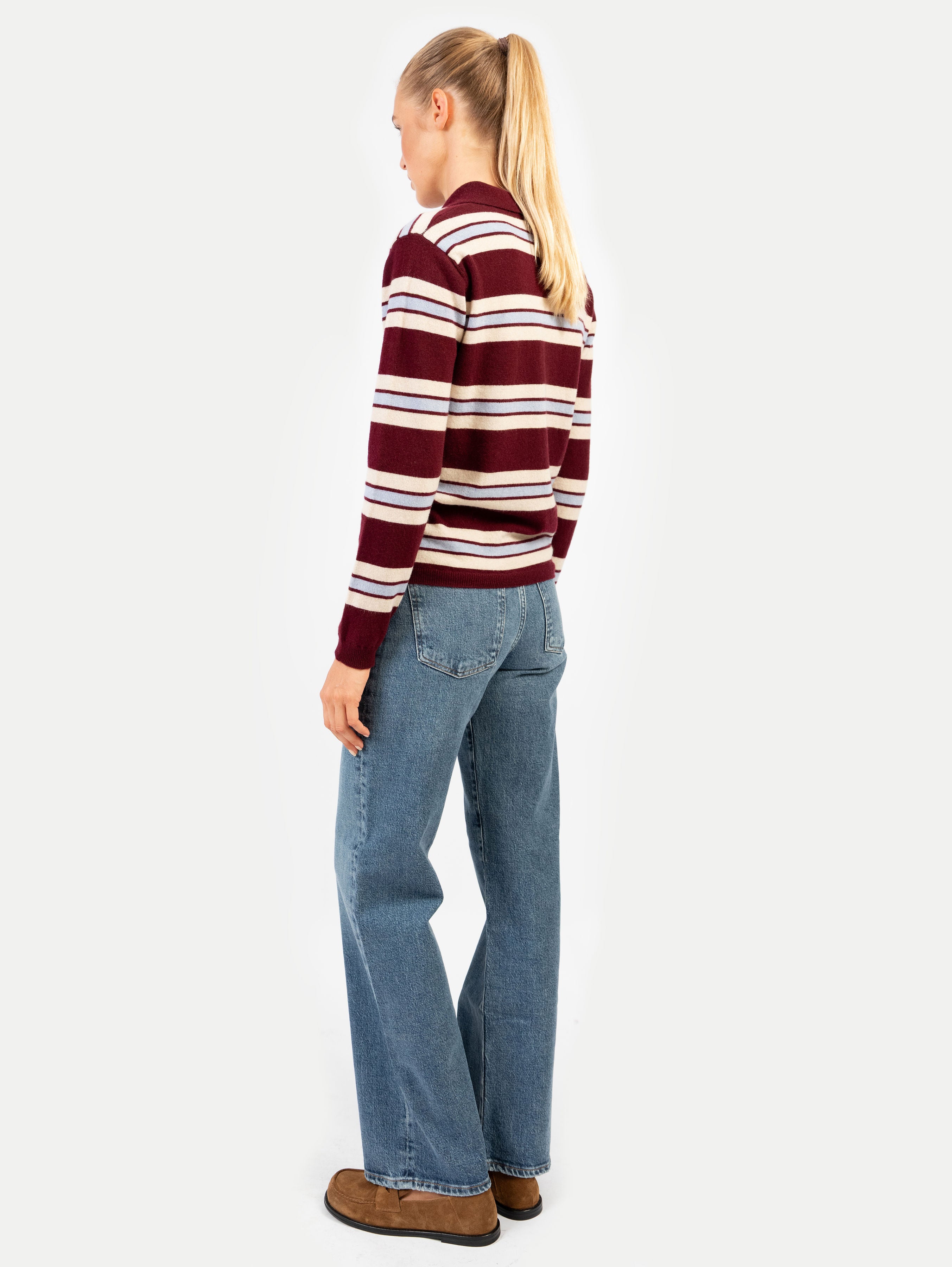 ROBIN POLO IN DARK CHERRY