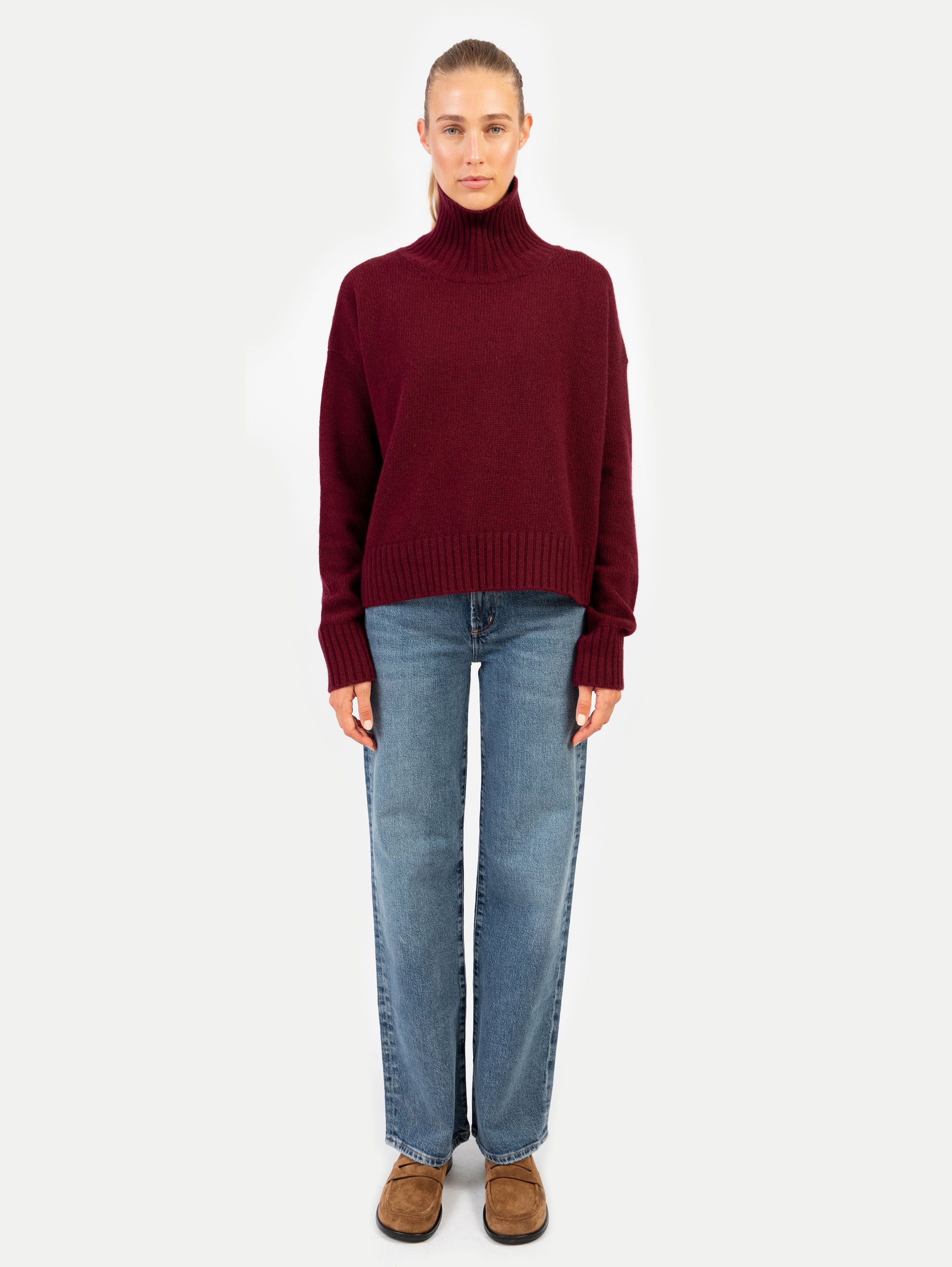 EMMA SWEATER IN DARK CHERRY
