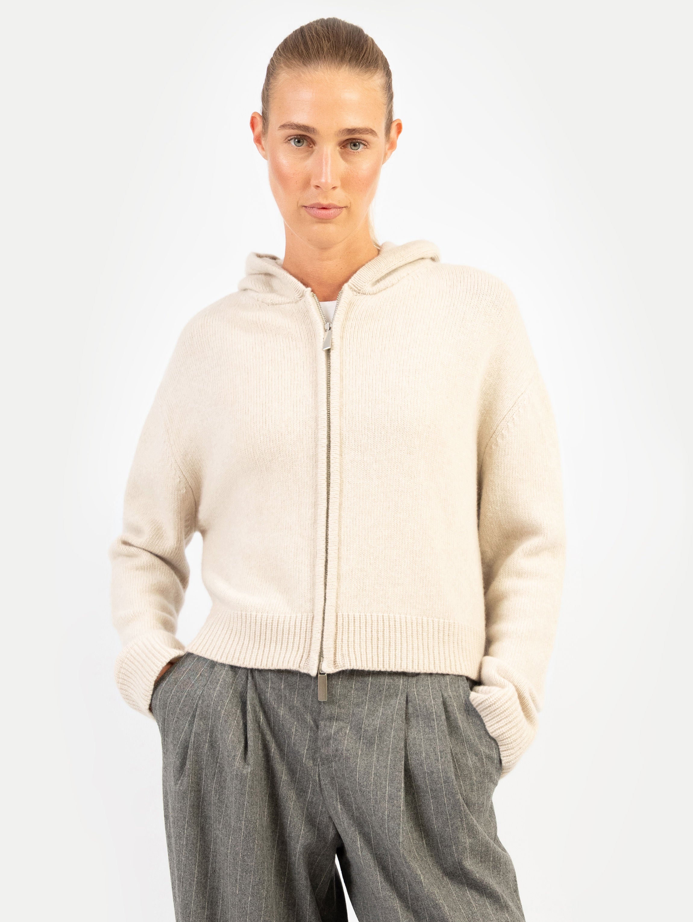 JO ZIP JACKET IN BUTTERMILK