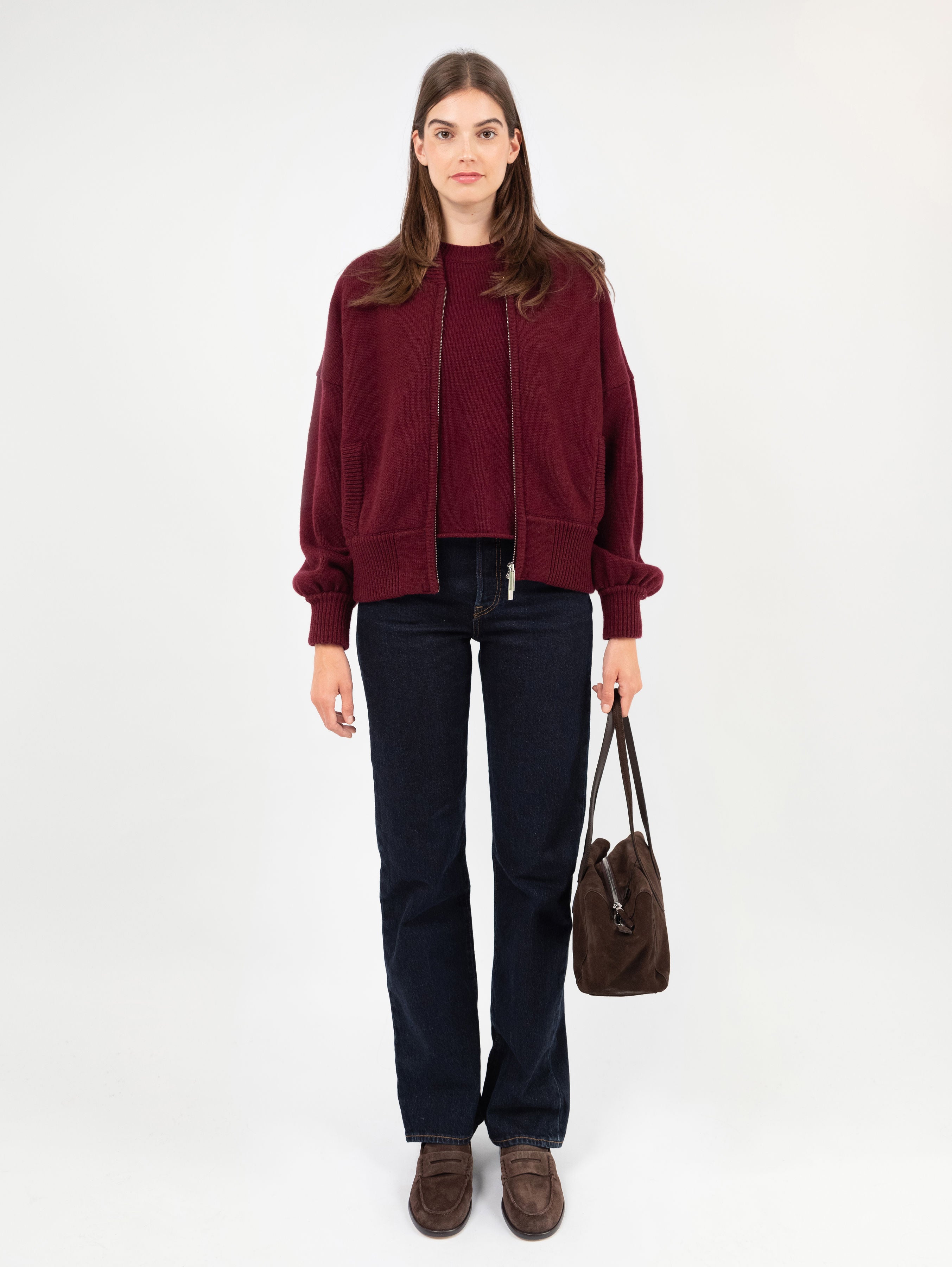 AUGUSTA JACKET IN DARK CHERRY