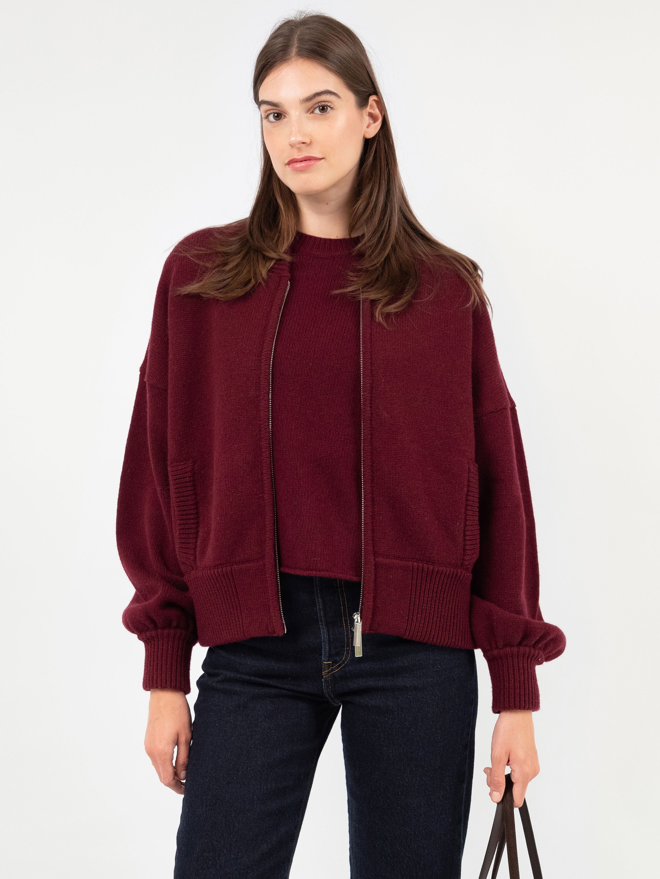 AUGUSTA JACKET IN DARK CHERRY