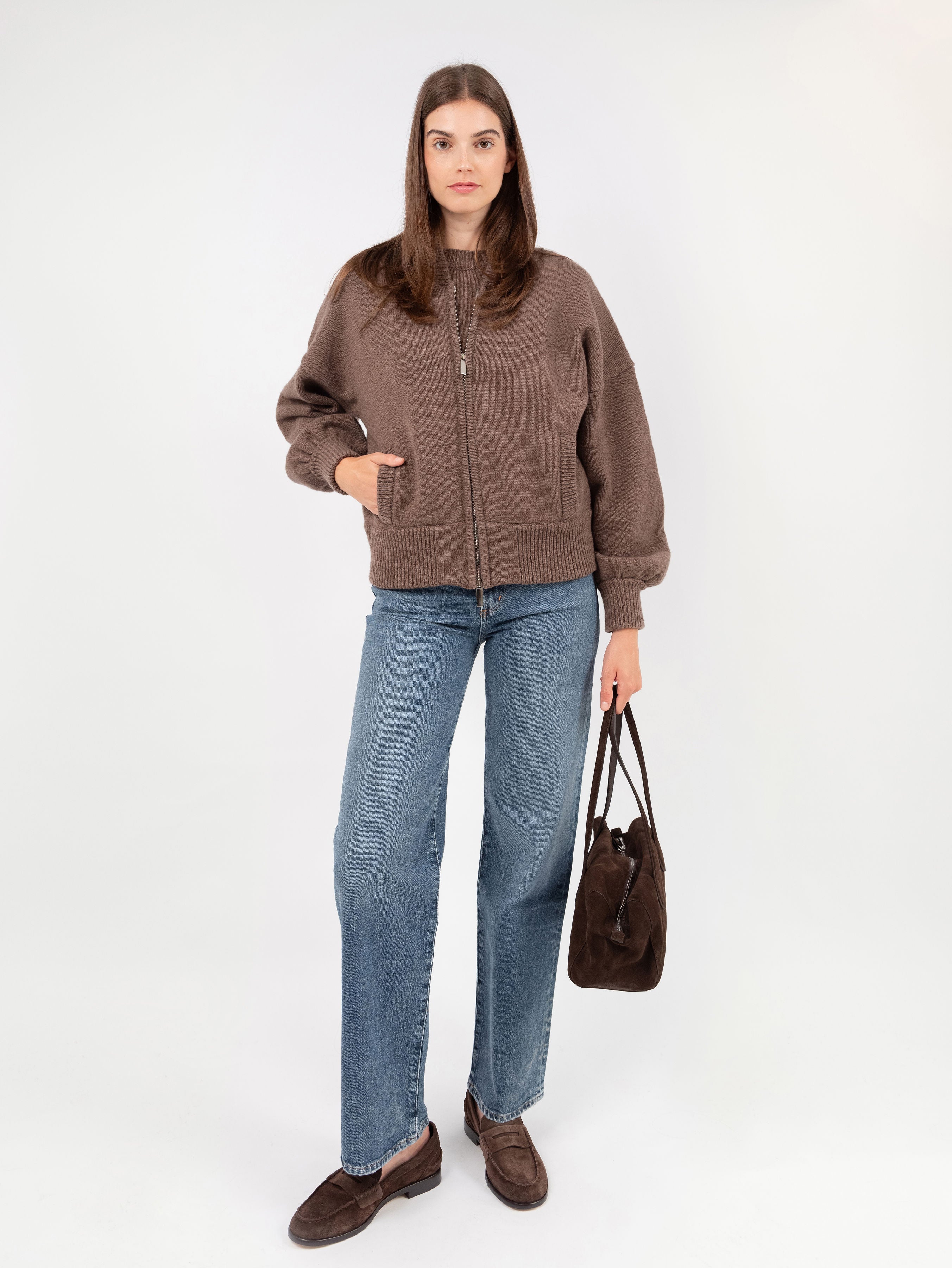 AUGUSTA JACKET IN DARK NOUGAT