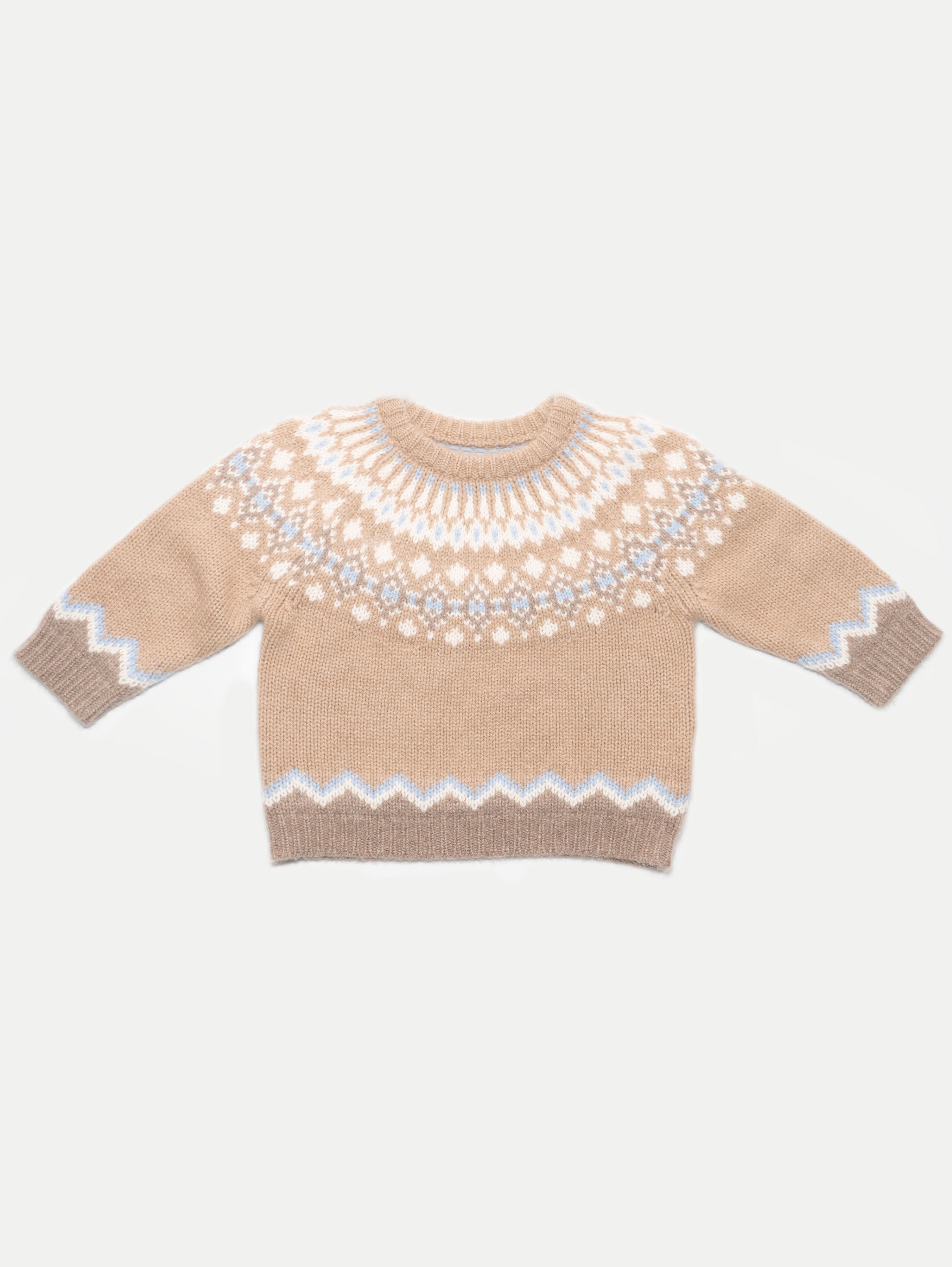 LOLA FAIR ISLE SWEATER IN TOAST