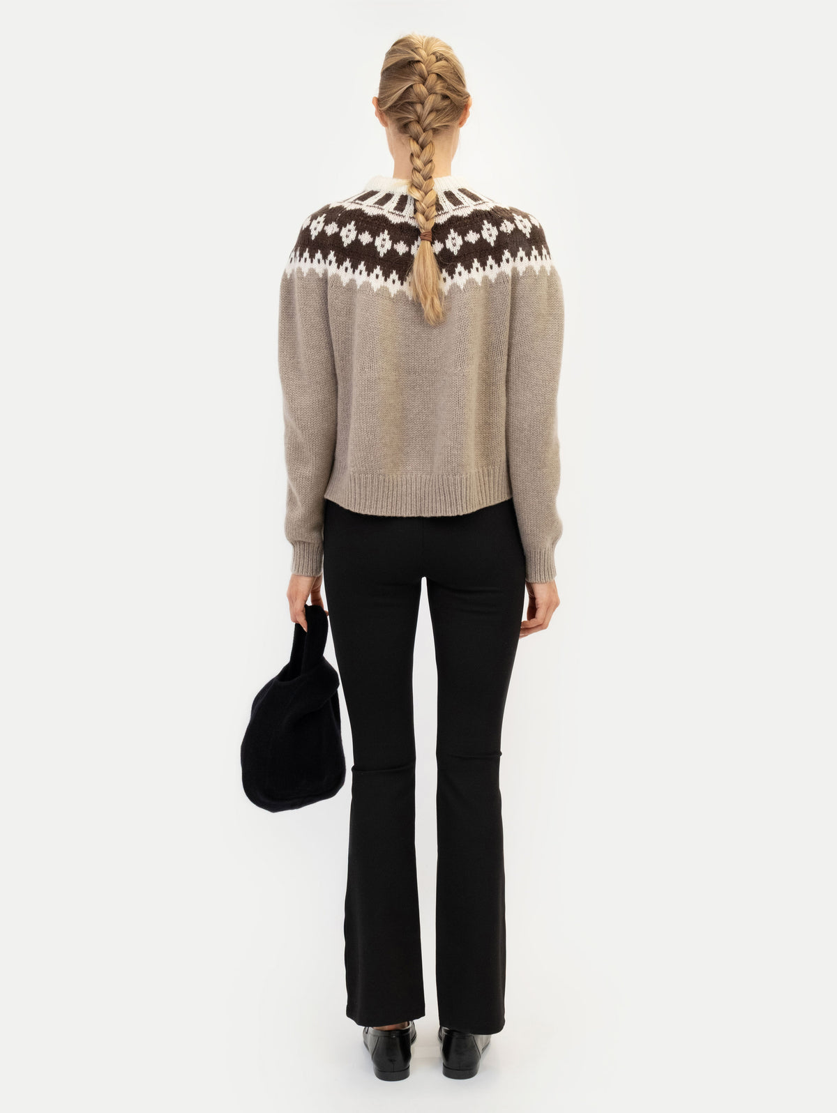LAURA FAIR ISLE SWEATER 2.0 IN ALMOND POWDER