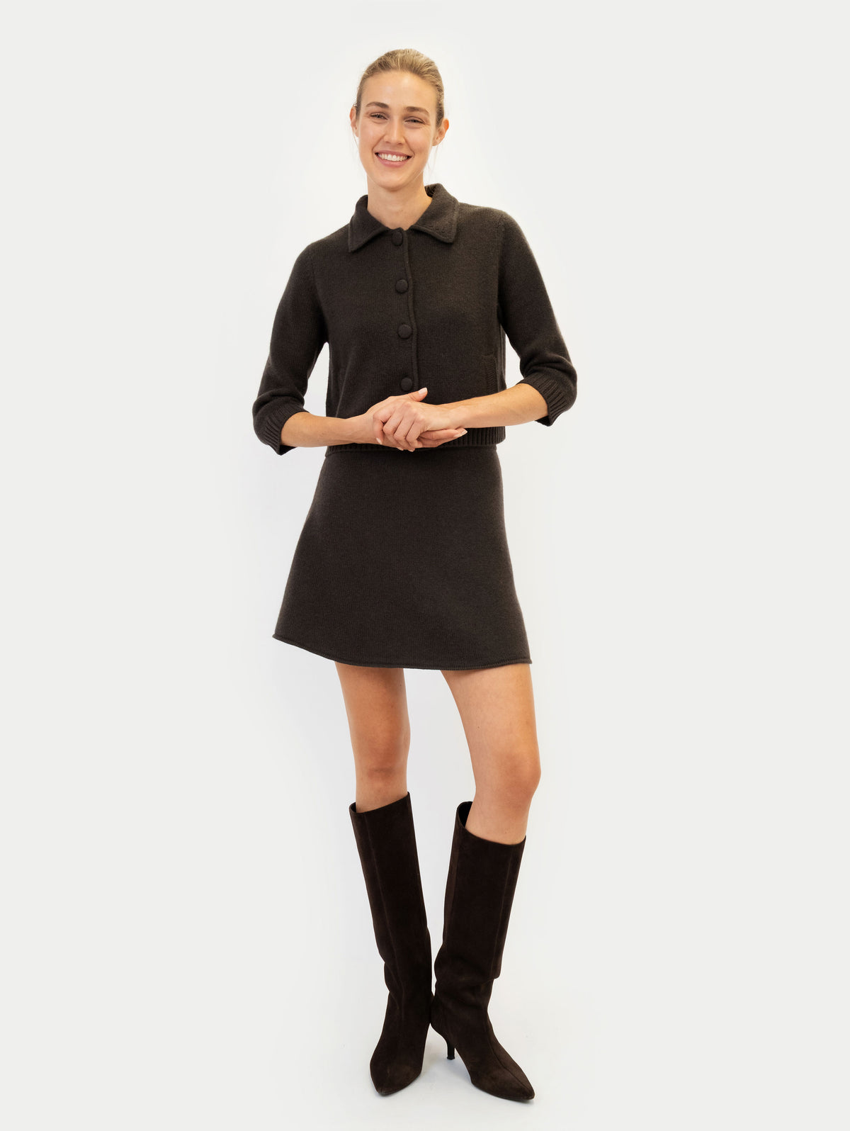 LAURA SKIRT IN CHOCOLATE