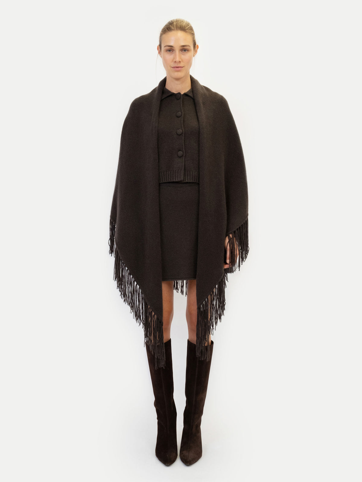 LAURA PONCHO IN CHOCOLATE