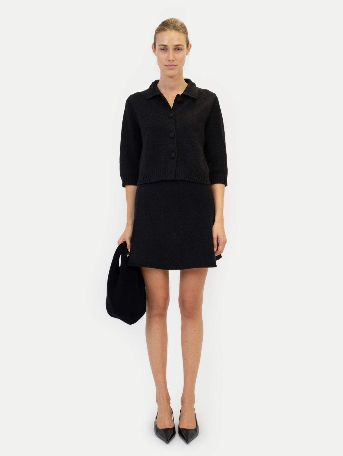 LAURA SKIRT IN BLACK SESAME