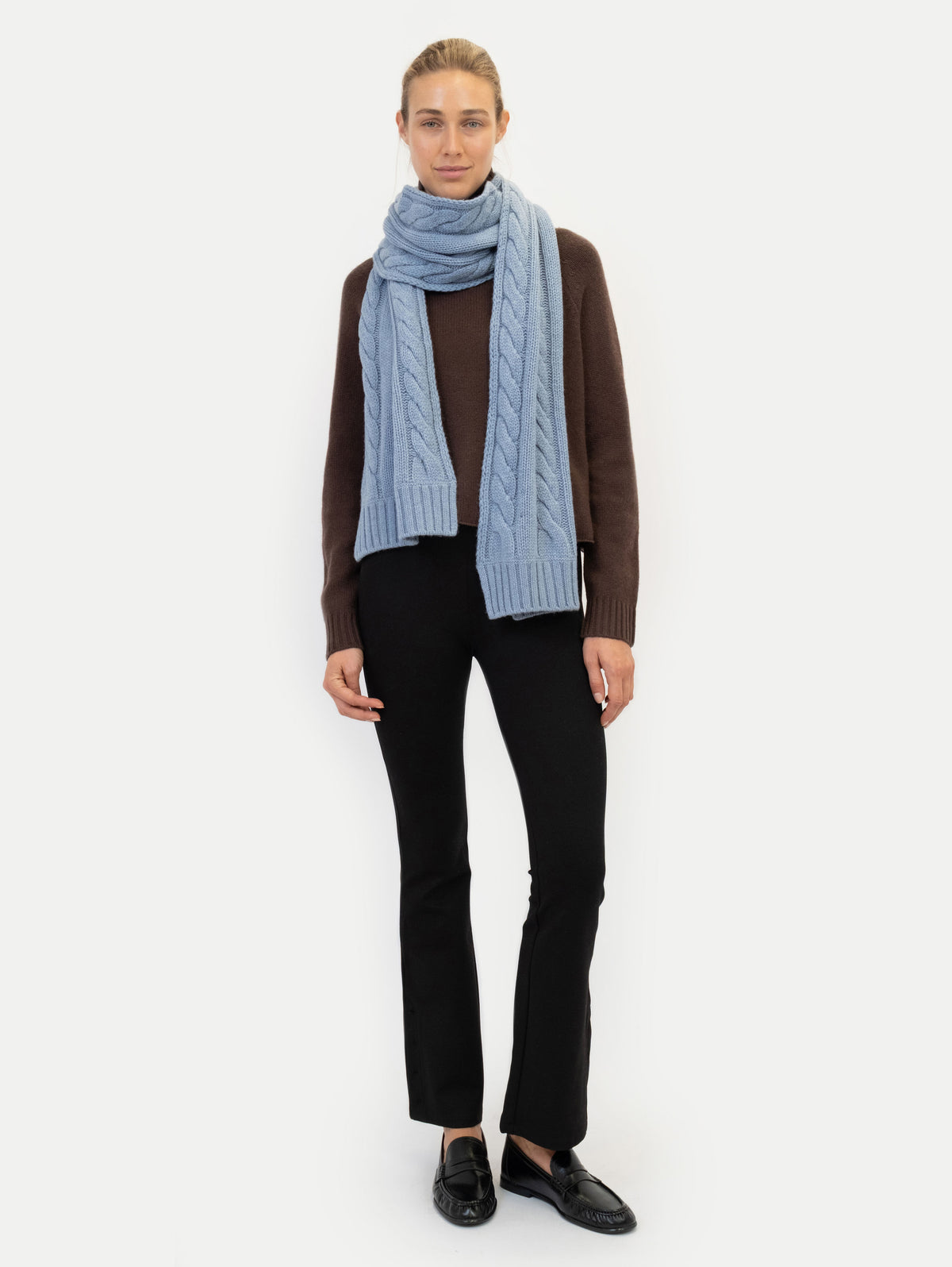 CAMILLA SCARF IN BLUEBERRY LATTE
