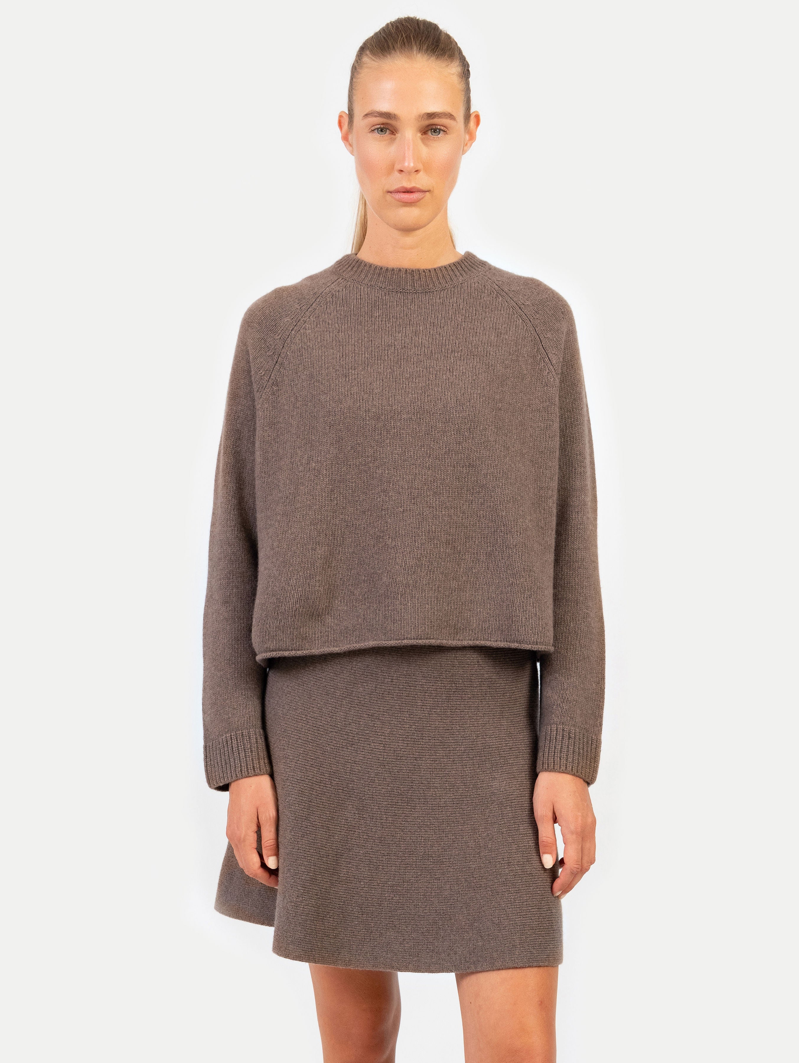 GIGI SKIRT IN DARK NOUGAT