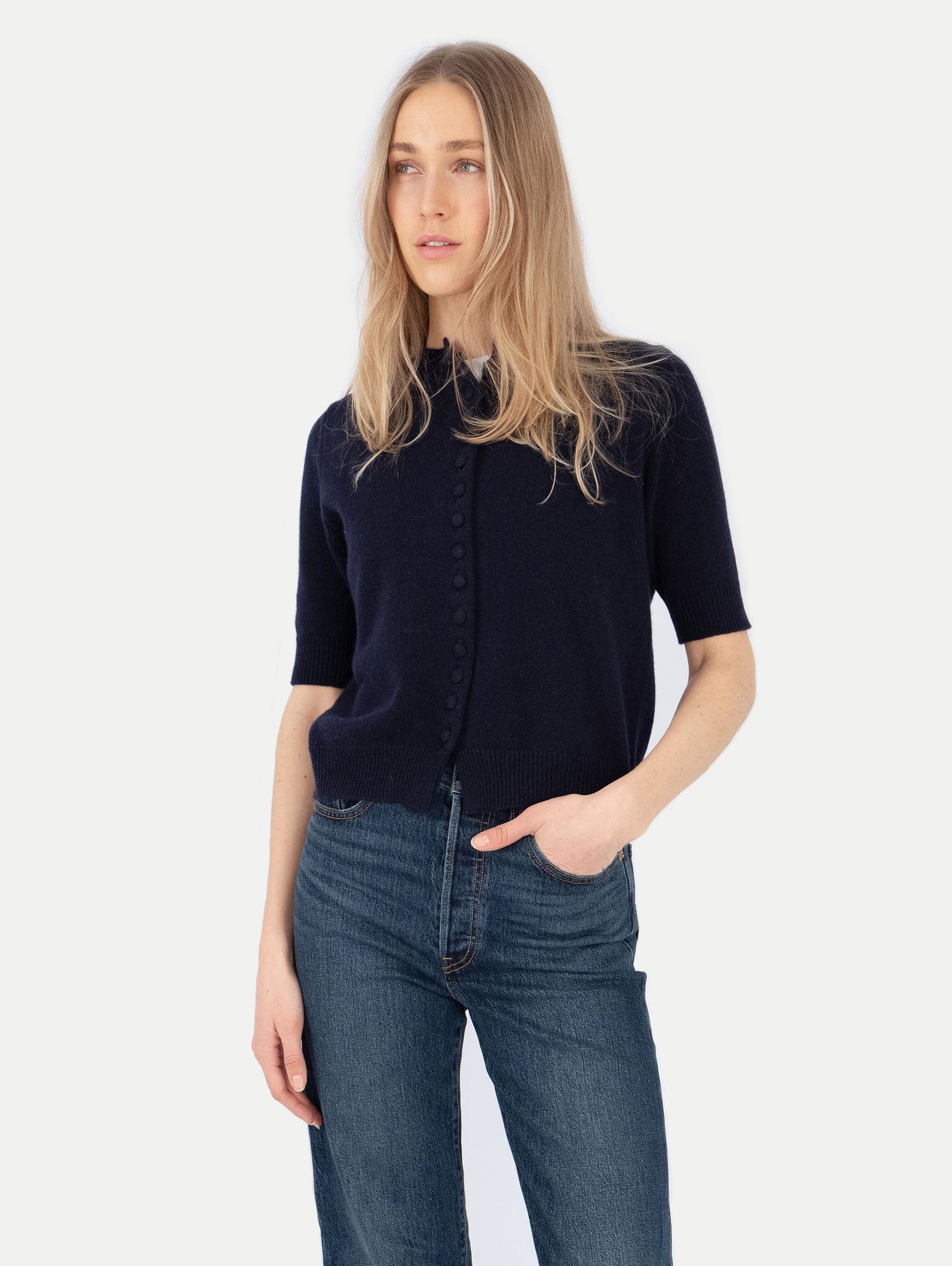 CELINE CARDIGAN IN DEEP BLUE
