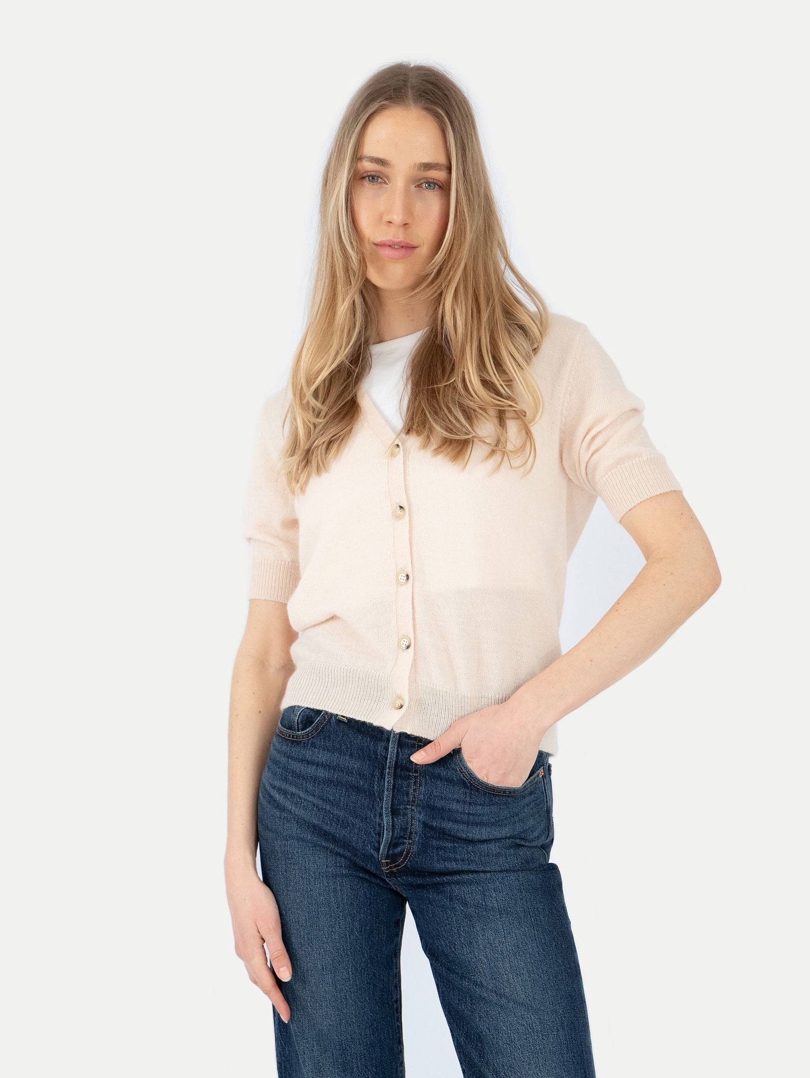 FLORENTINE CARDIGAN IN APRICOT