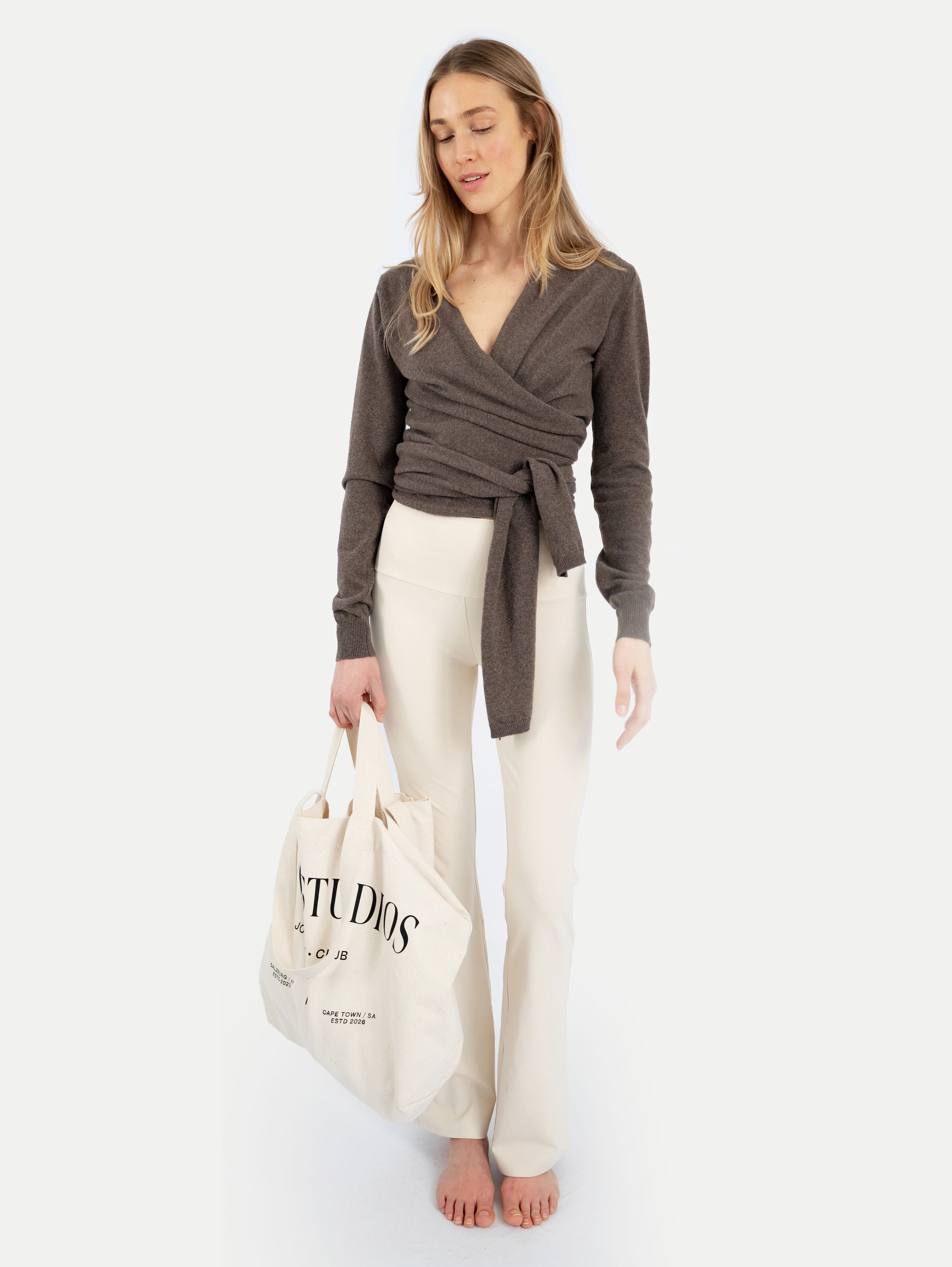 CAPE TOWN BONDI CARDIGAN IN NOUGAT