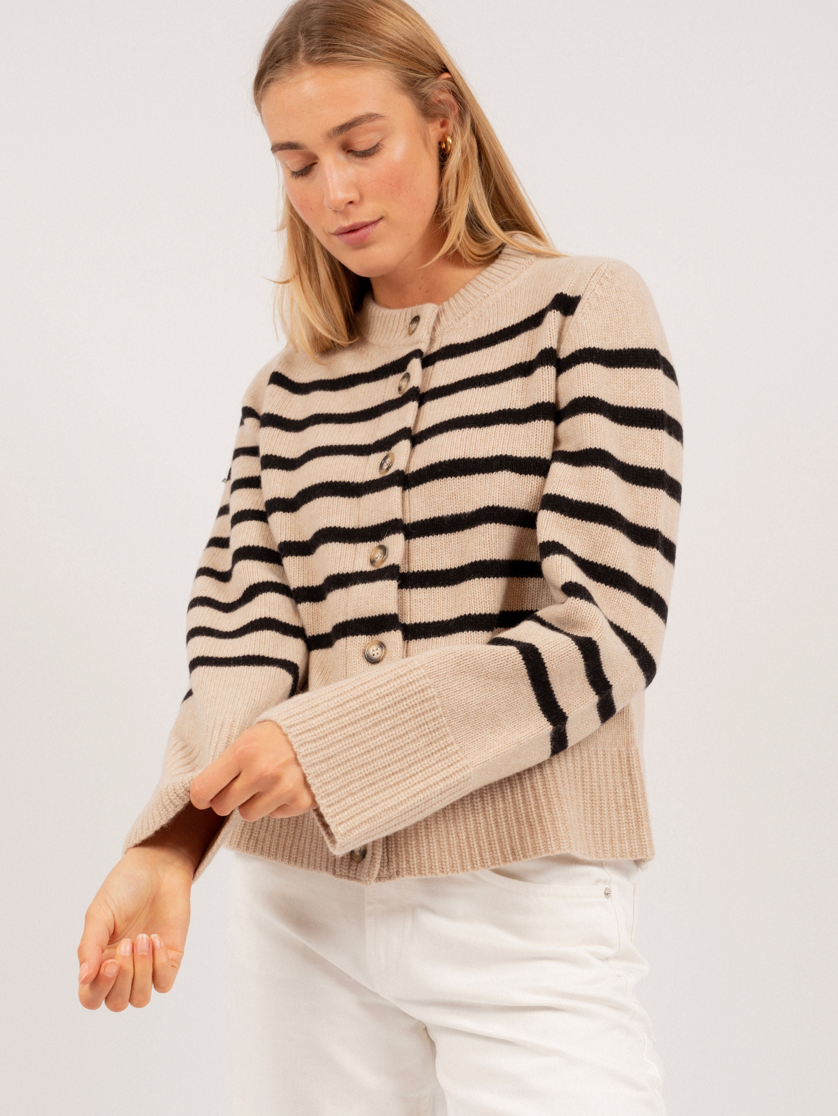 DOROTHEA CARDIGAN IN SUNDAY WAFFLE / NIGHT